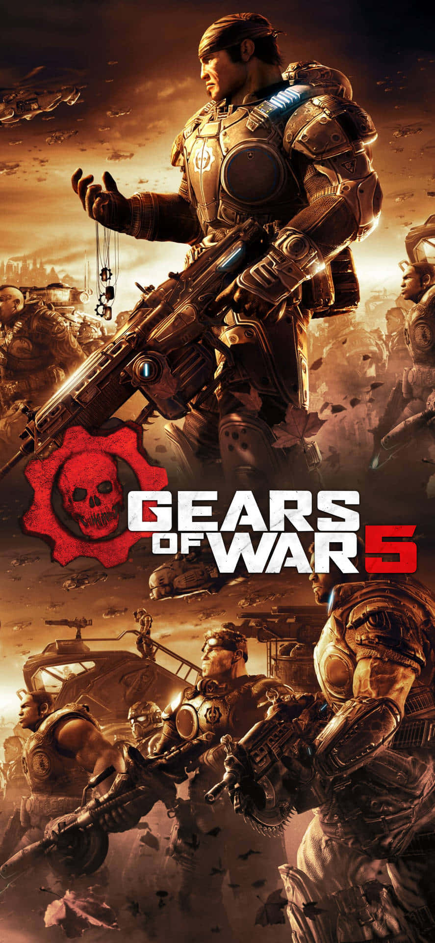 Posta ya Watu Wengi iPhone XS Gears Of War 5 Mandhari Picha ya Ukuta
