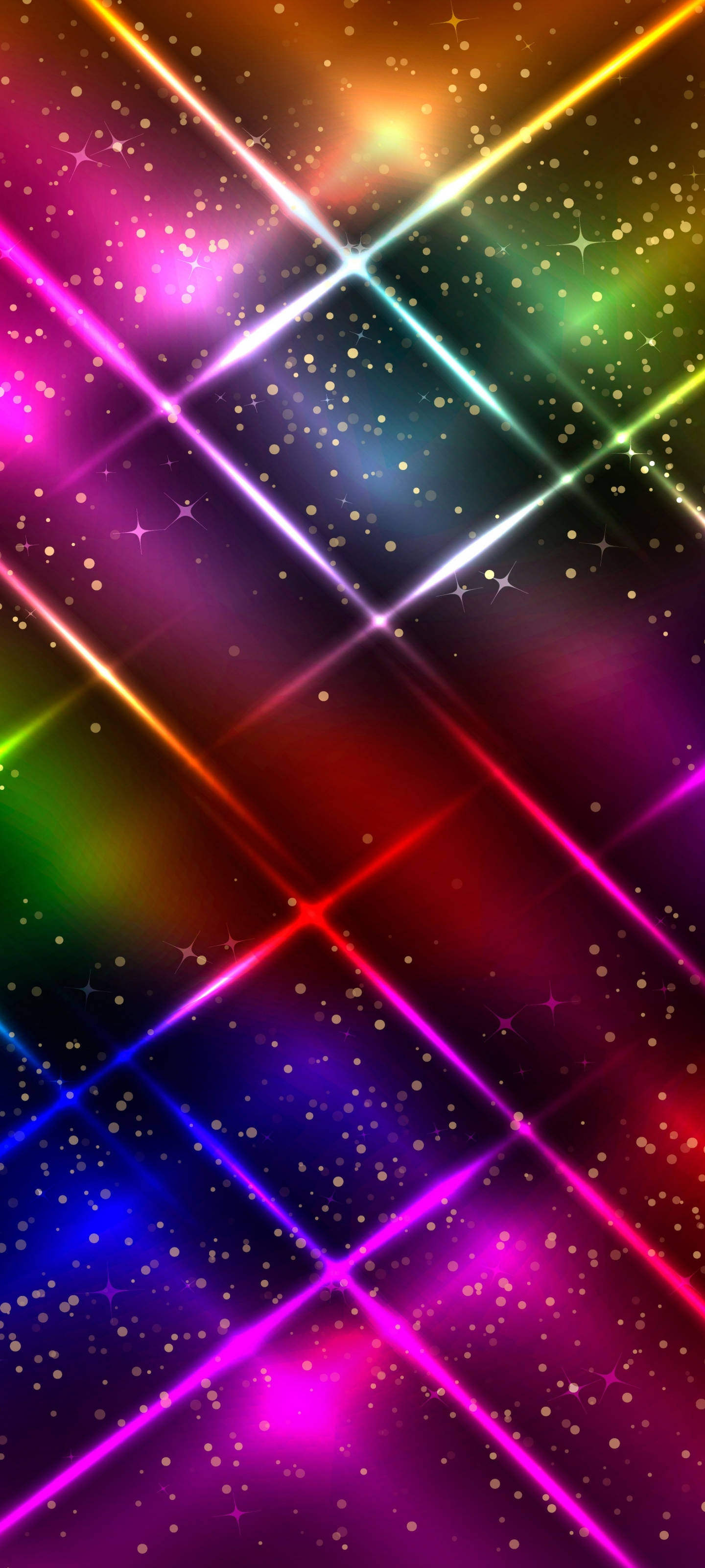Prismatic Galaxy Space Phone Picha ya Ukuta