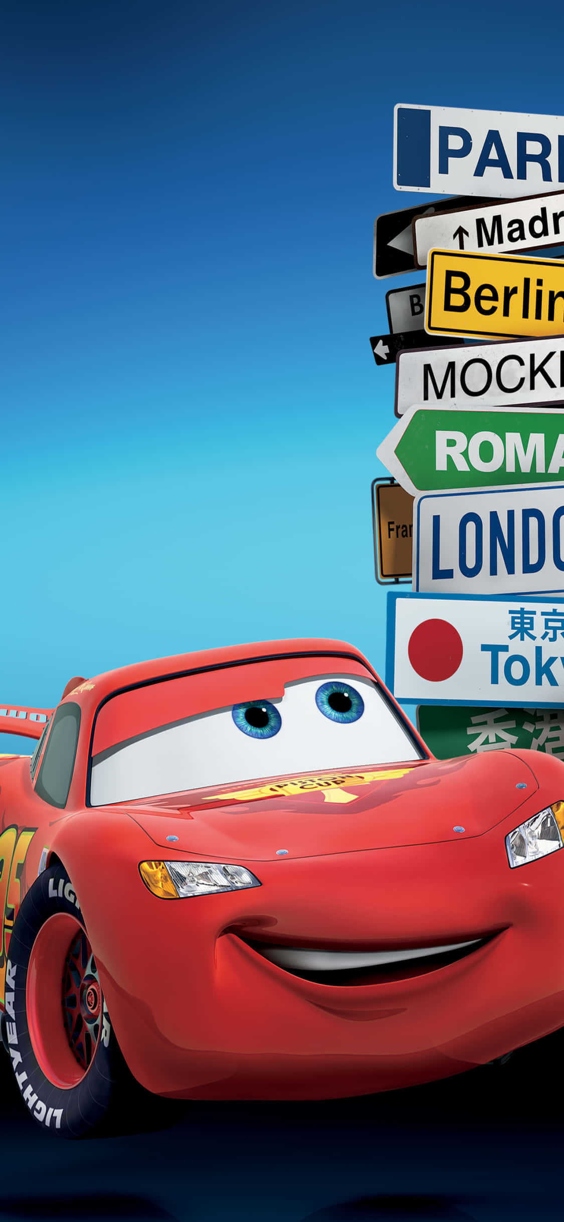 Protagonist LightningMcQueen iPhone X Cars Background Picha ya Ukuta