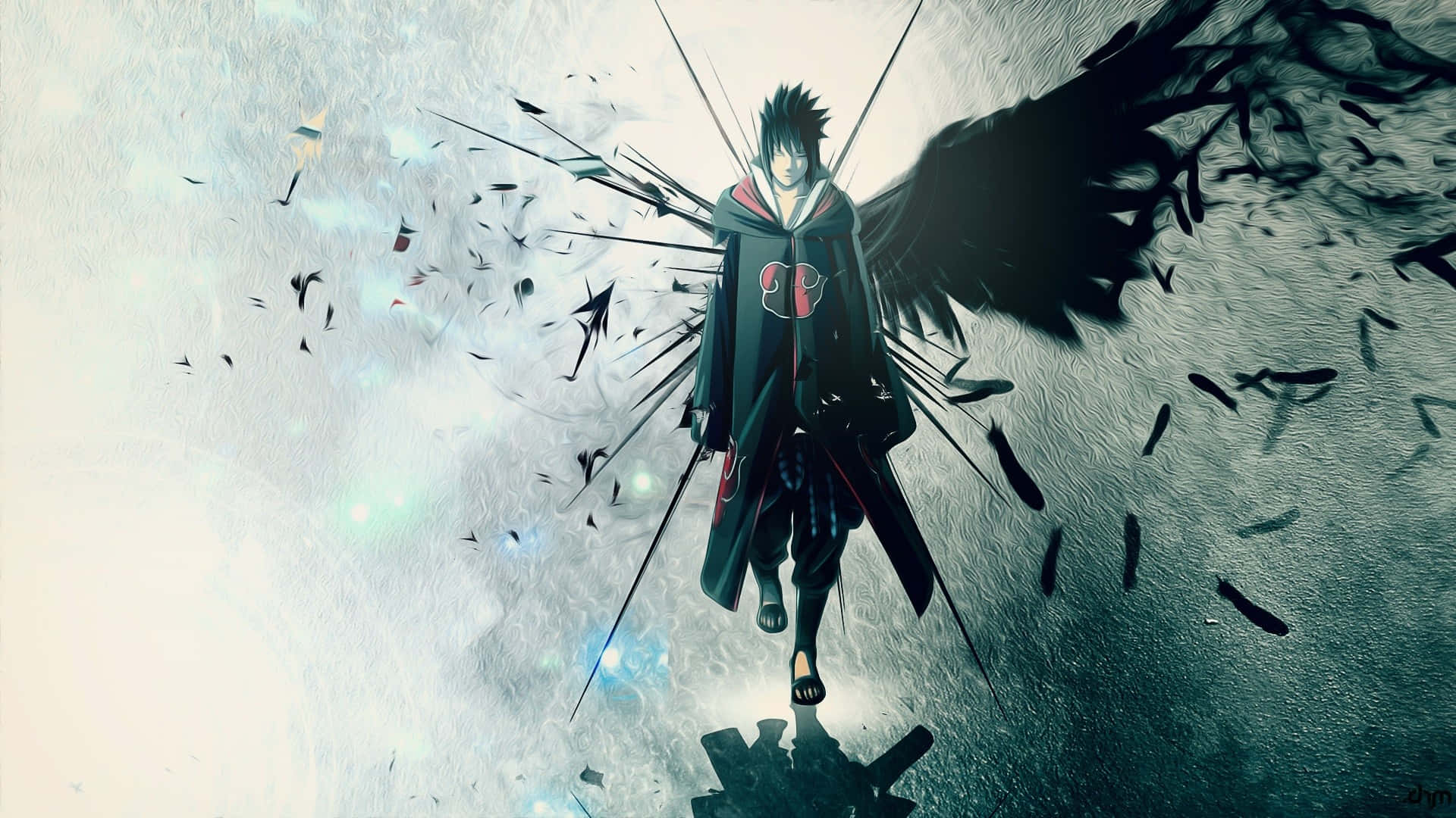 PS4 Sasuke Uchiha wa Anime Picha ya Ukuta