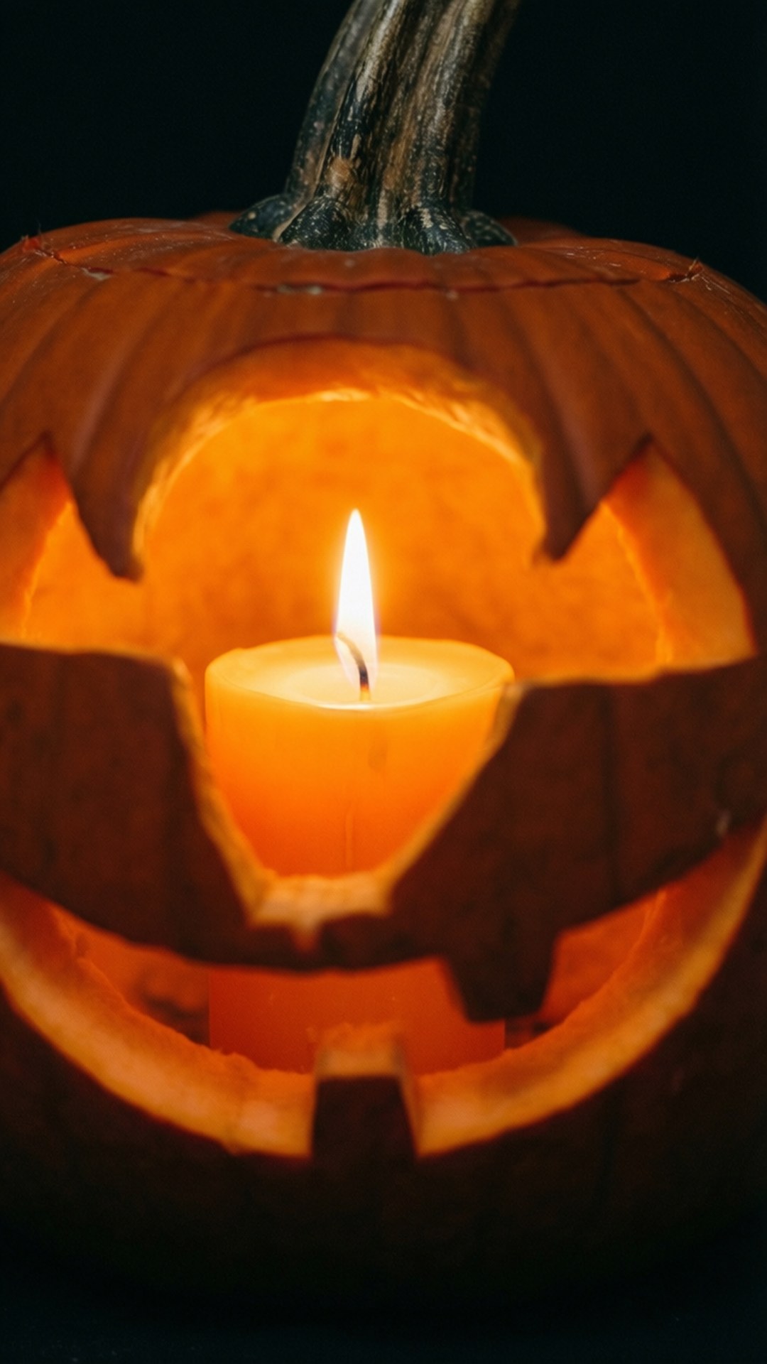 Pumpkin wa Mshumaa Picha ya Ukuta