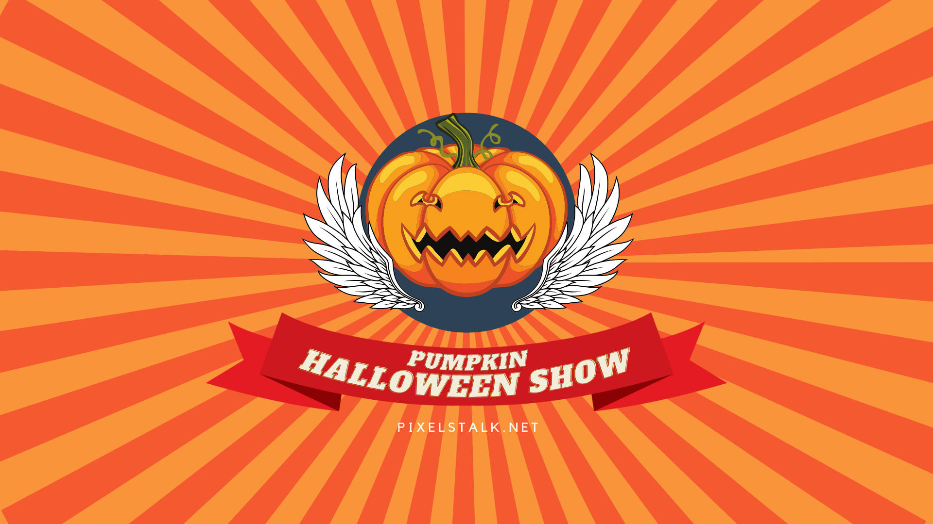 Pumpkin ya Maonyesho ya Halloween ya Kale Picha ya Ukuta