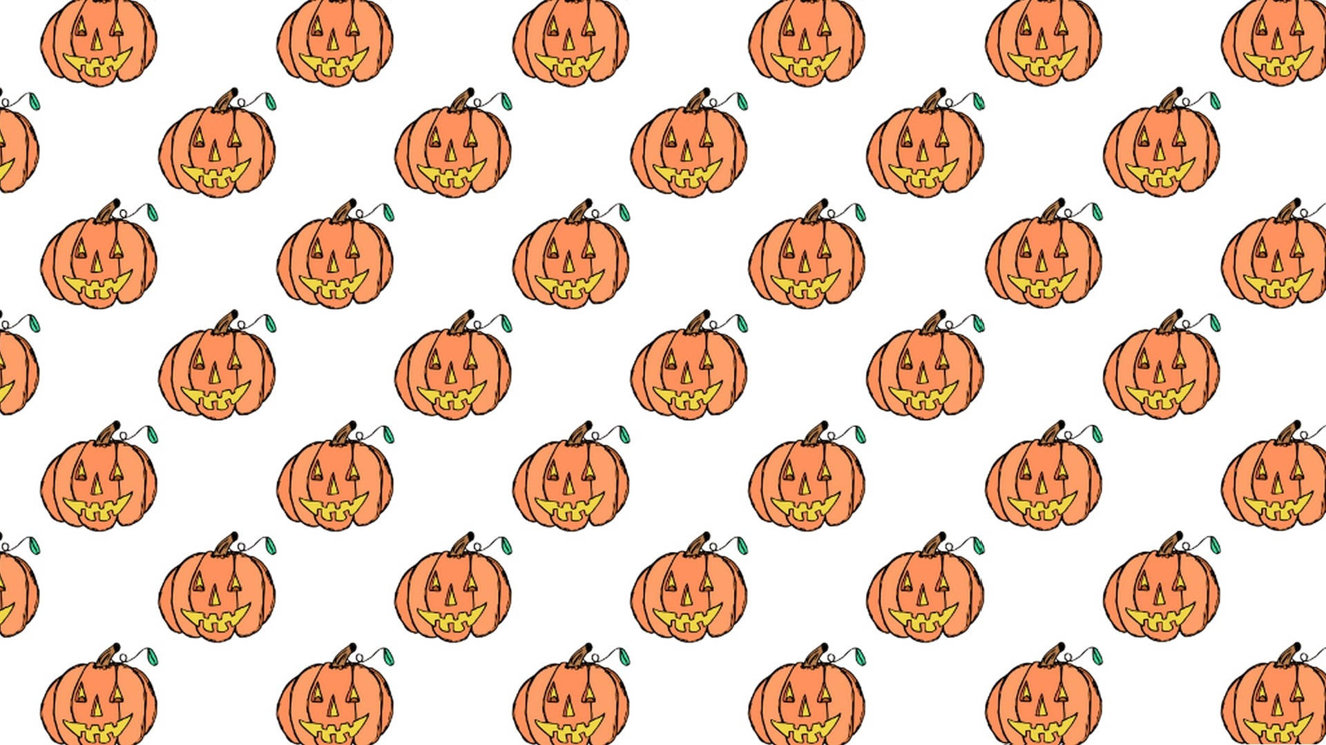 Pumpkin za Kikembe za Halloween za Kawaida Picha ya Ukuta