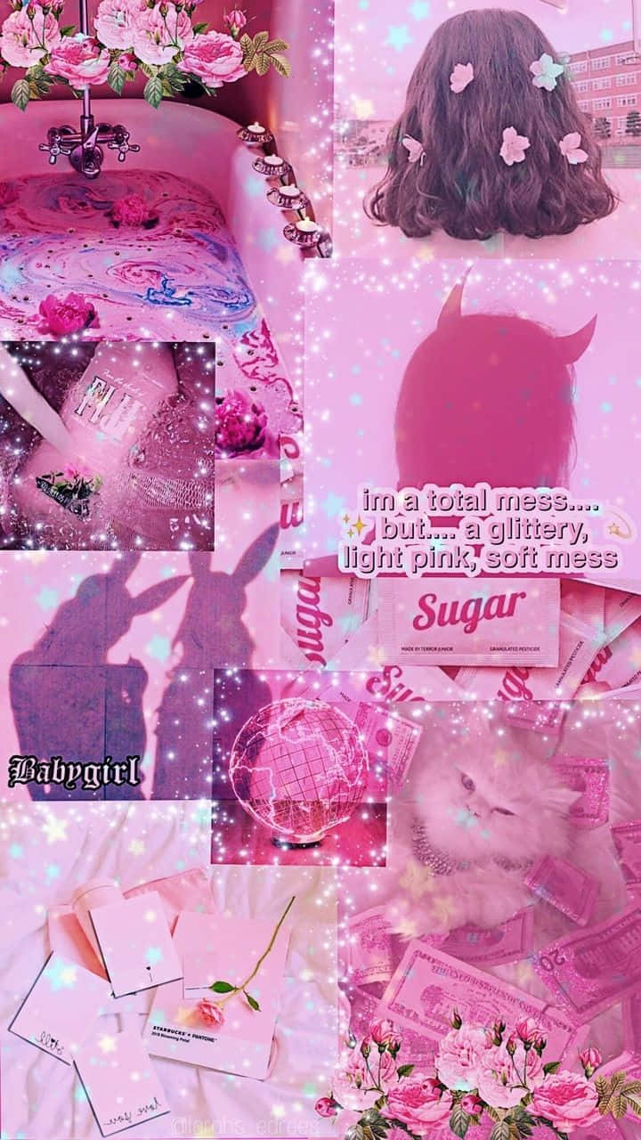 Pumzika na Furahia Uzuri wa Aesthetic ya Pink Nyepesi Picha ya Ukuta