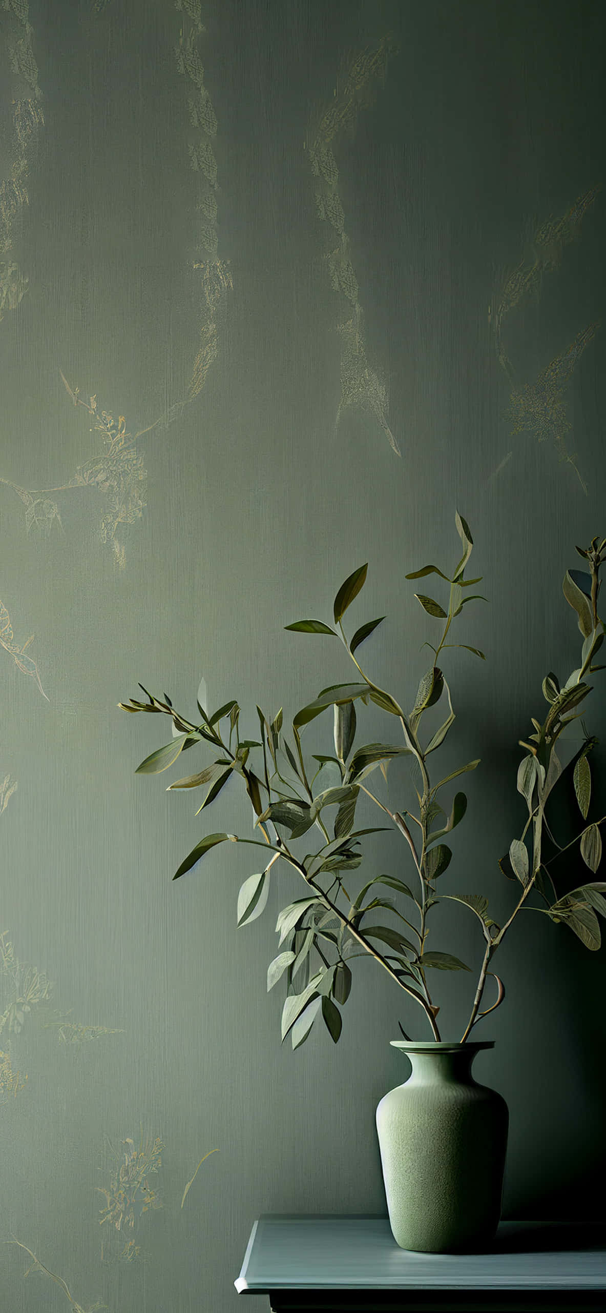 Relax na uzoefu nguvu ya kusambaza ya sage green aesthetic Picha ya Ukuta