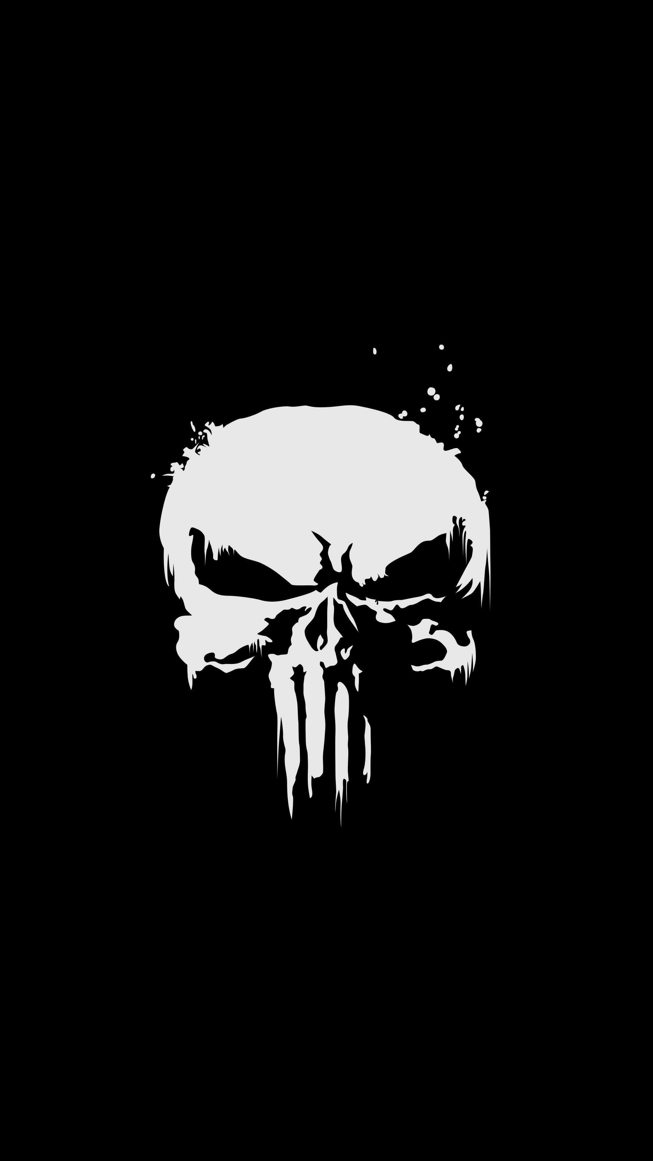 Punisher 4K Ultra HD Simu Nyeusi Picha ya Ukuta