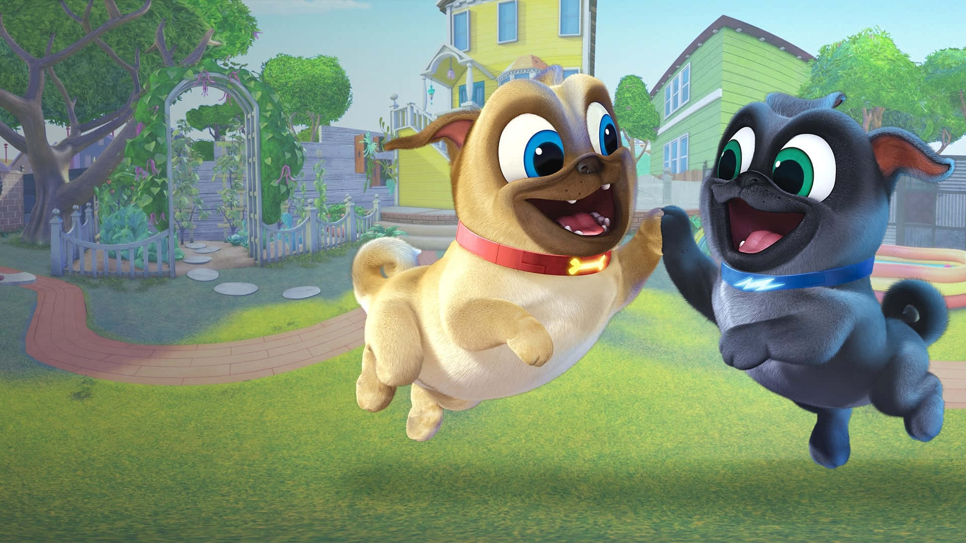 Puppy Dog Pals Makofi ya Juu Picha ya Ukuta