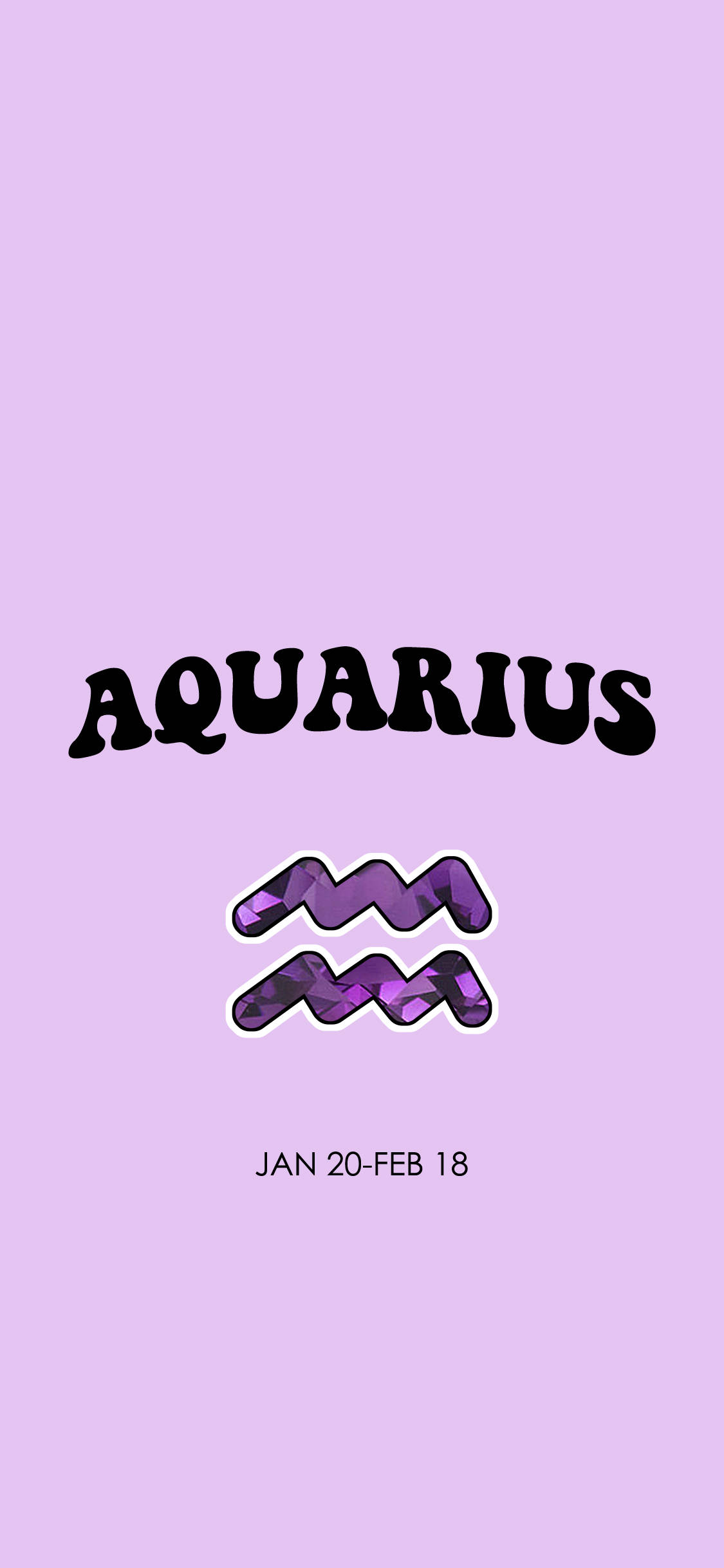 Purple Aquarius Zodiac Poster Picha ya Ukuta