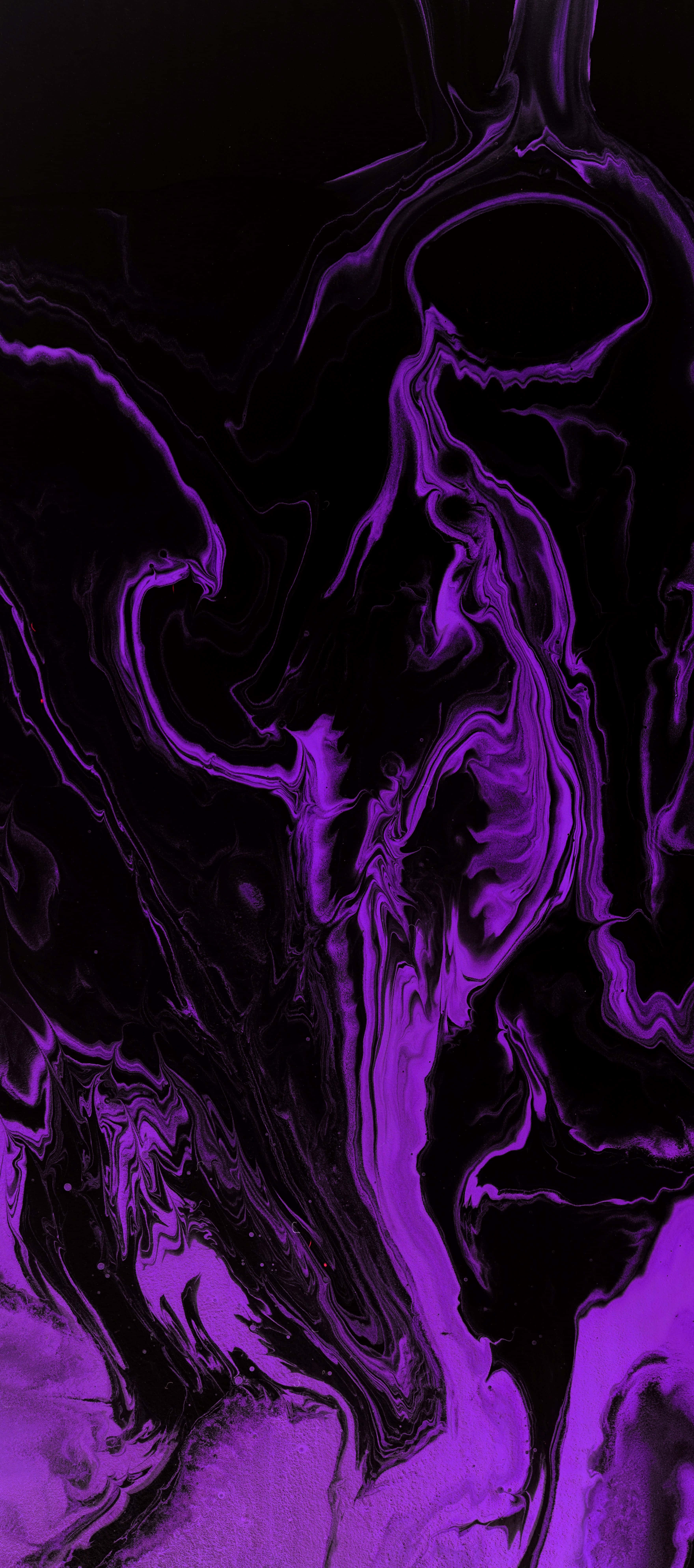 Purple Flowing iPhone X Marble Background Picha ya Ukuta