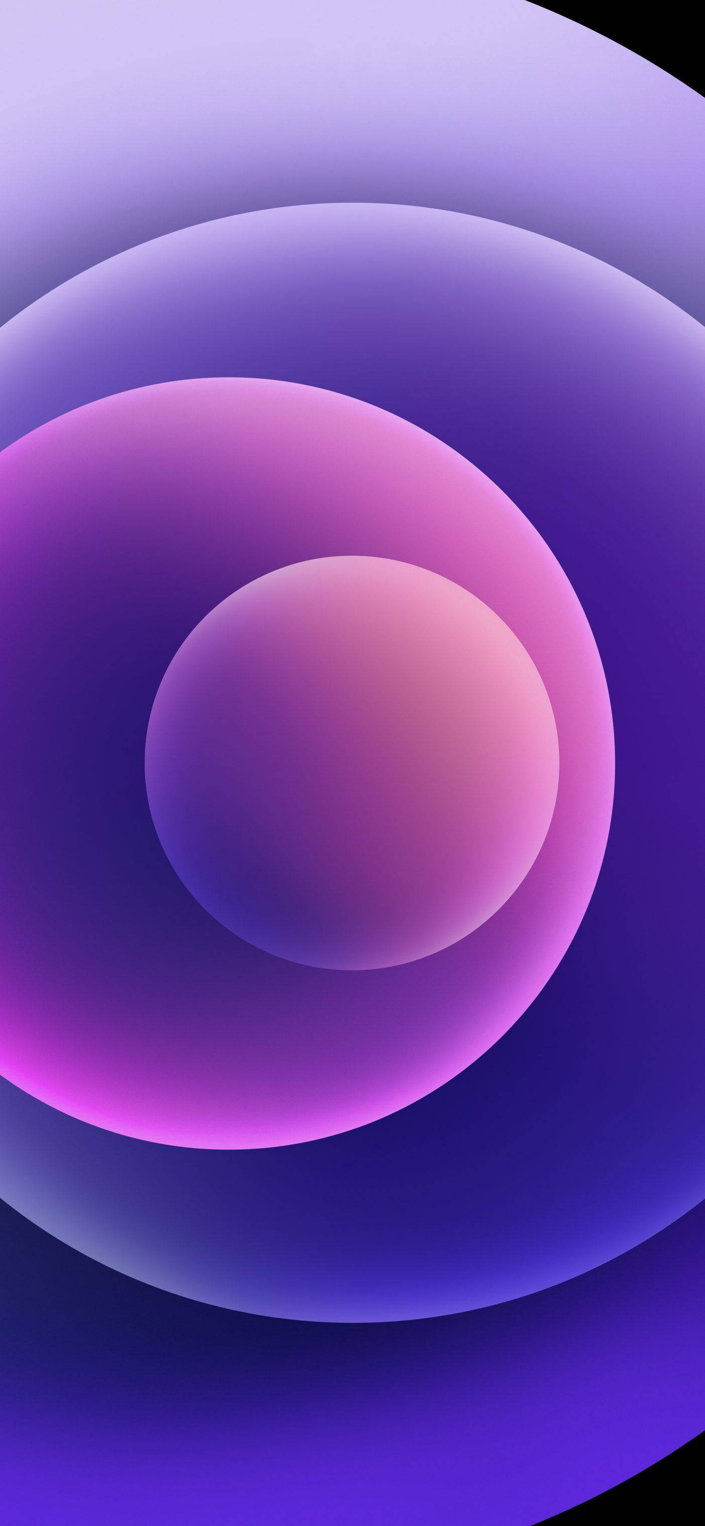 Orbs za Rangi ya Purpuri iPhone 12 Picha ya Ukuta