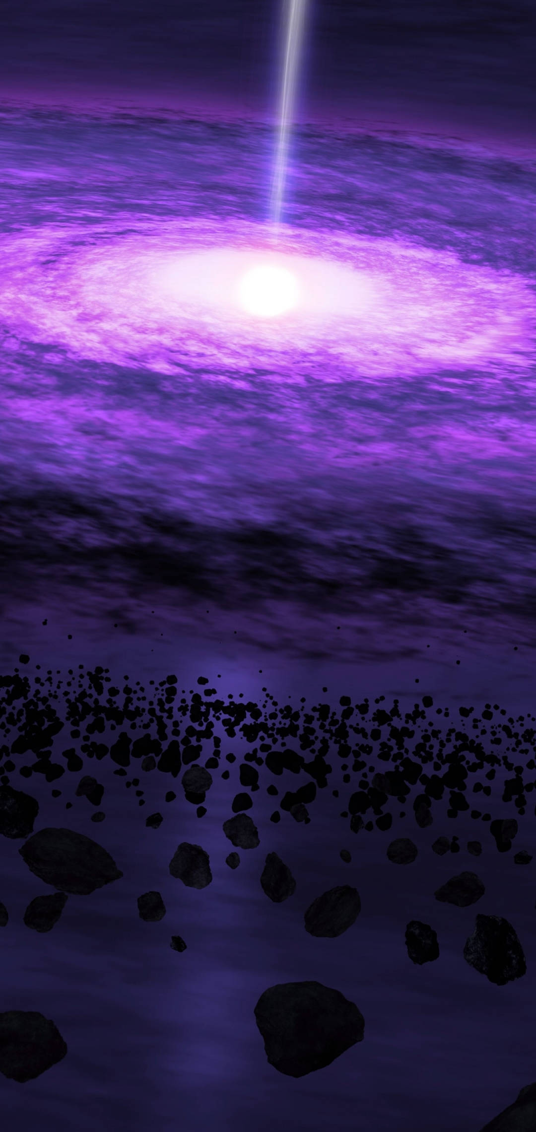 Purple Quasar Space Phone Picha ya Ukuta