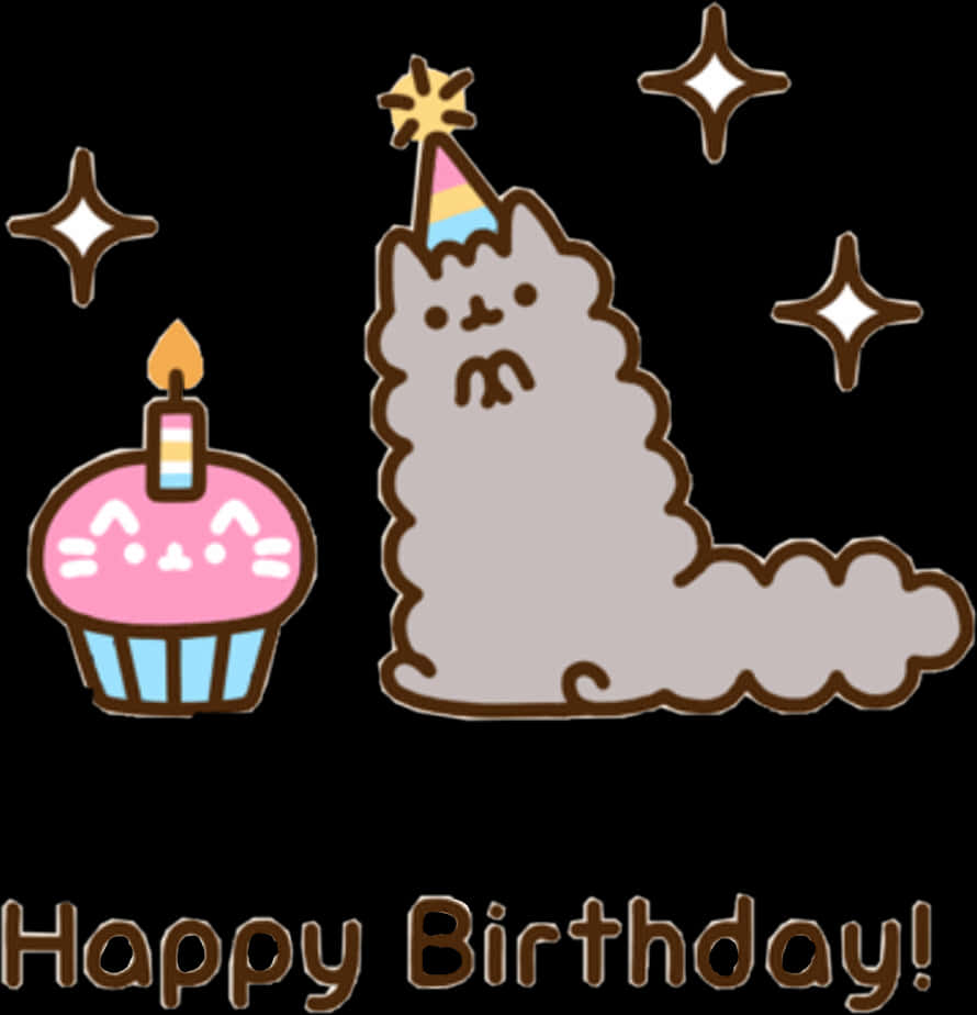 Pusheen_ Siku ya_ Kumbukumbu_ ya Kuzaliwa Picha ya Ukuta