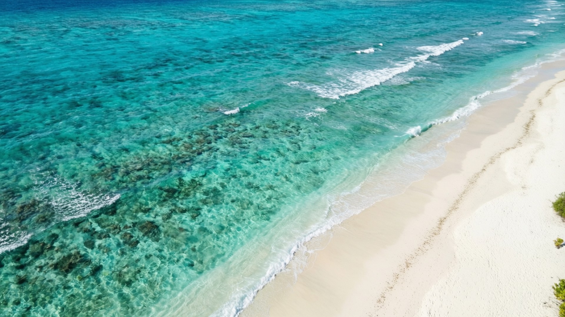Pwani la Turquoise Picha ya Ukuta