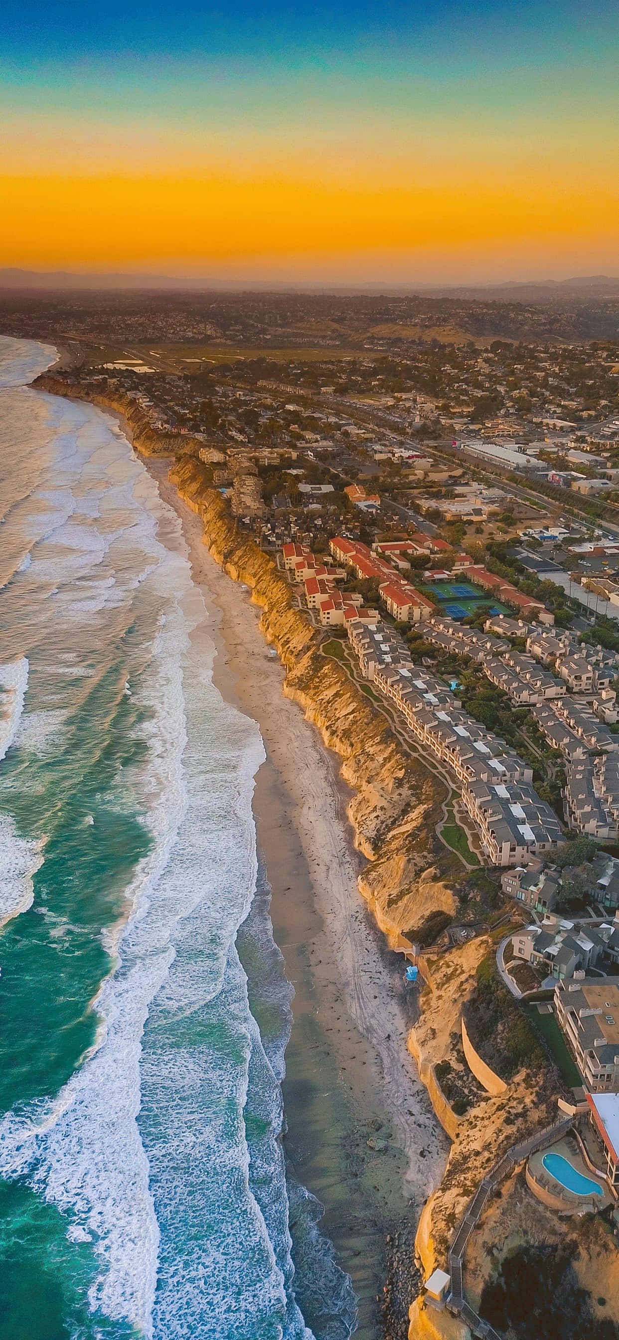 Pwani ya Bahari ya San Diego iPhone Picha ya Ukuta