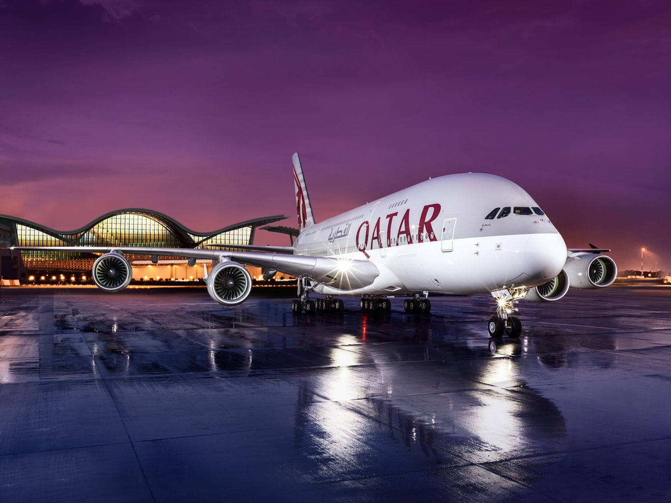 Qatar Airways Tayari Kwa Kupaa Picha ya Ukuta