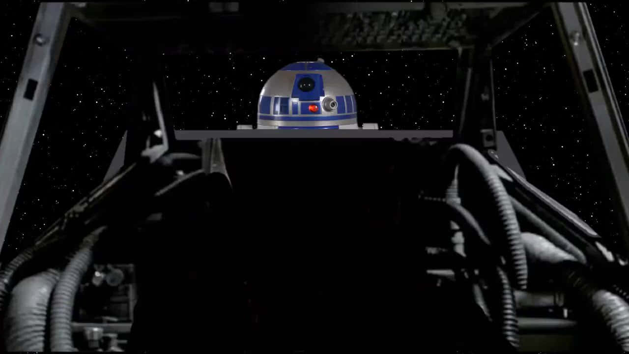 R2D2 Angani Mandhari ya Zoom ya Star Wars Picha ya Ukuta