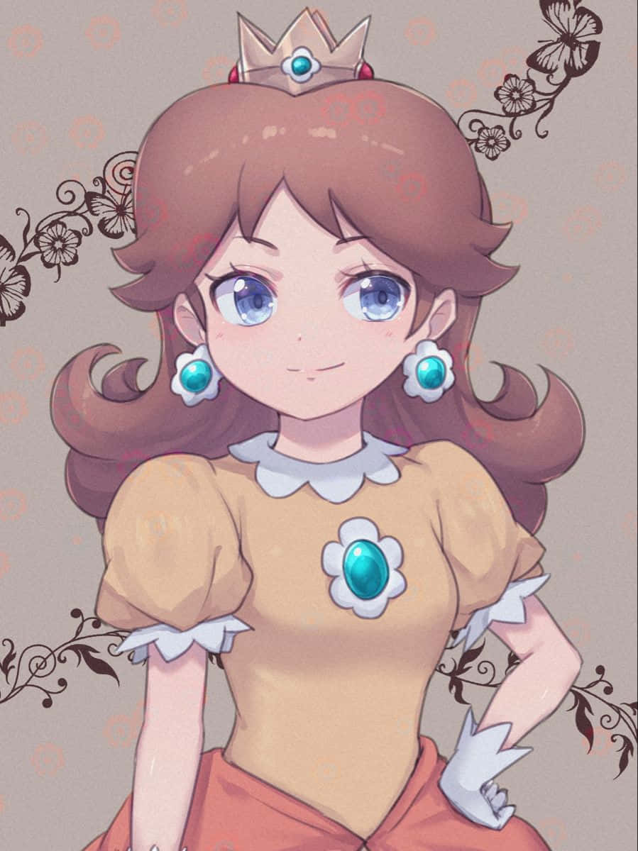 Radiant Princess Daisy Smiling Picha ya Ukuta