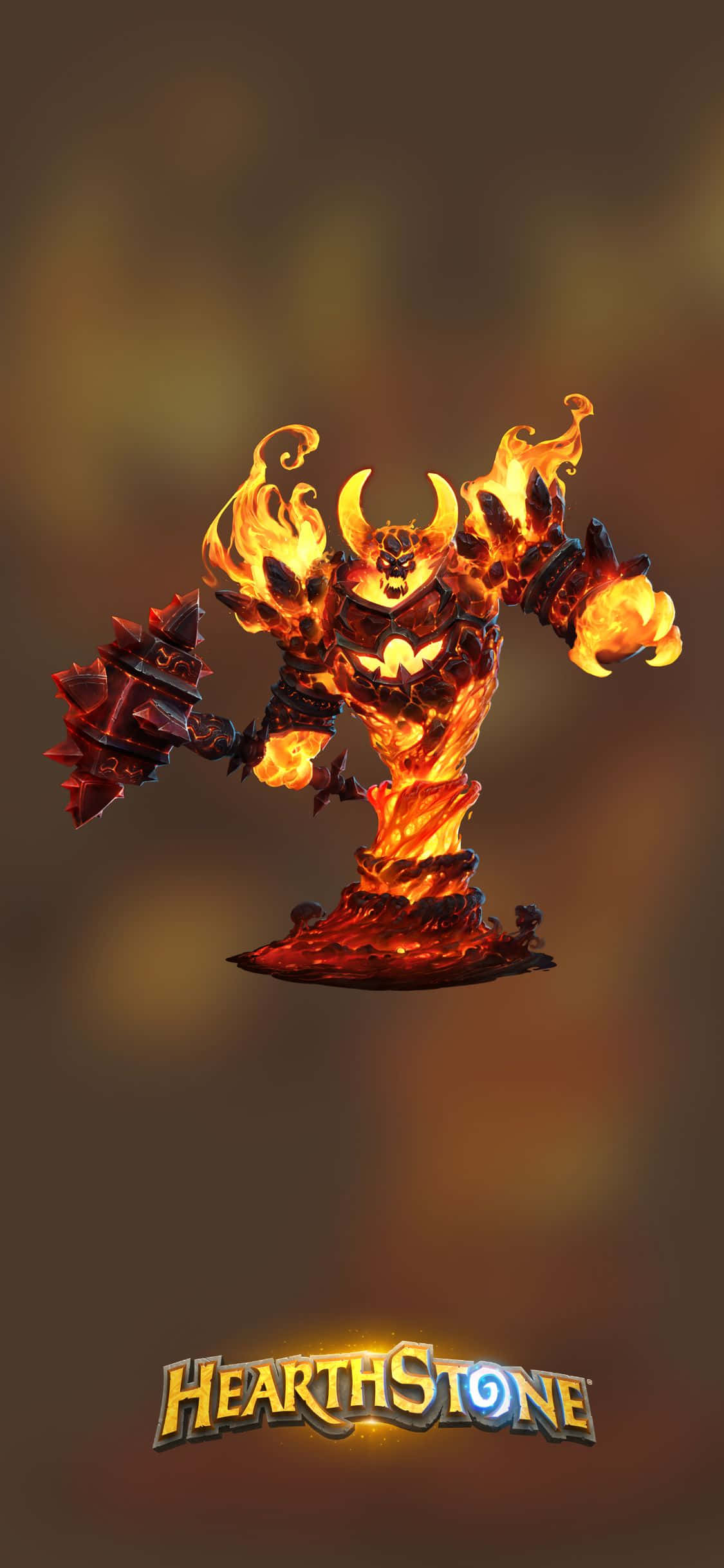 Ragnaros Bwana wa Moto iPhone XS Hearthstone Background Picha ya Ukuta