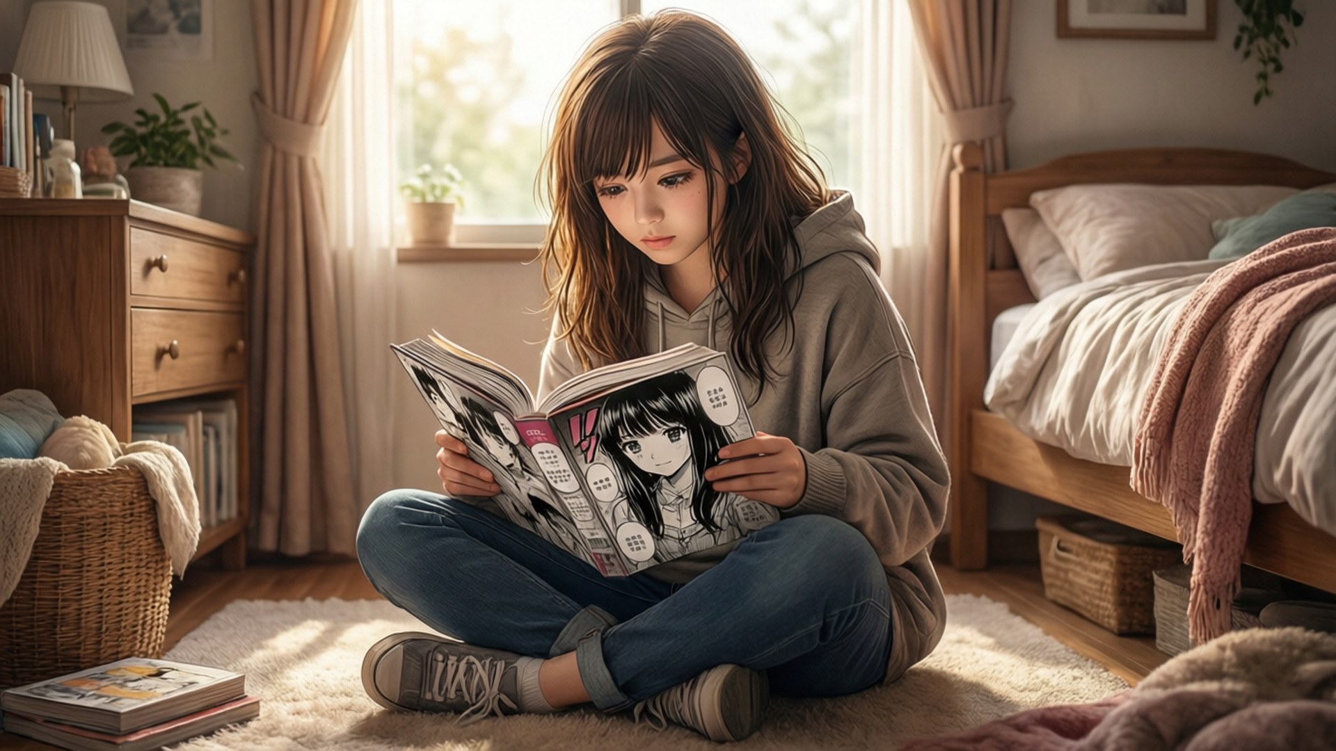 Raha ya Kusoma Manga Picha ya Ukuta