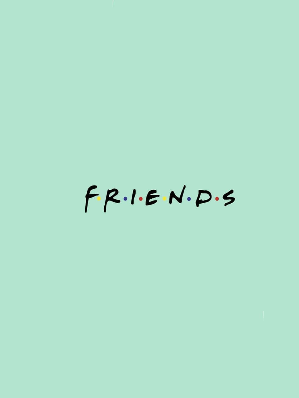 Rangi ya Kijani Pastel Font ya Friends Picha ya Ukuta
