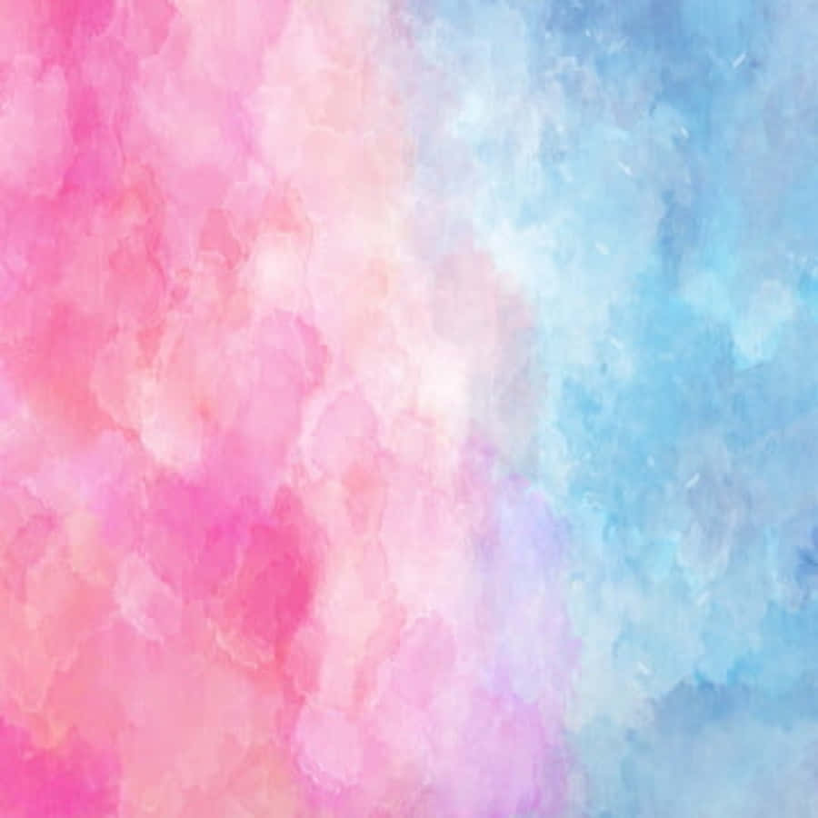 Rangi ya Maji Pink na Bluu Aesthetic Picha ya Ukuta