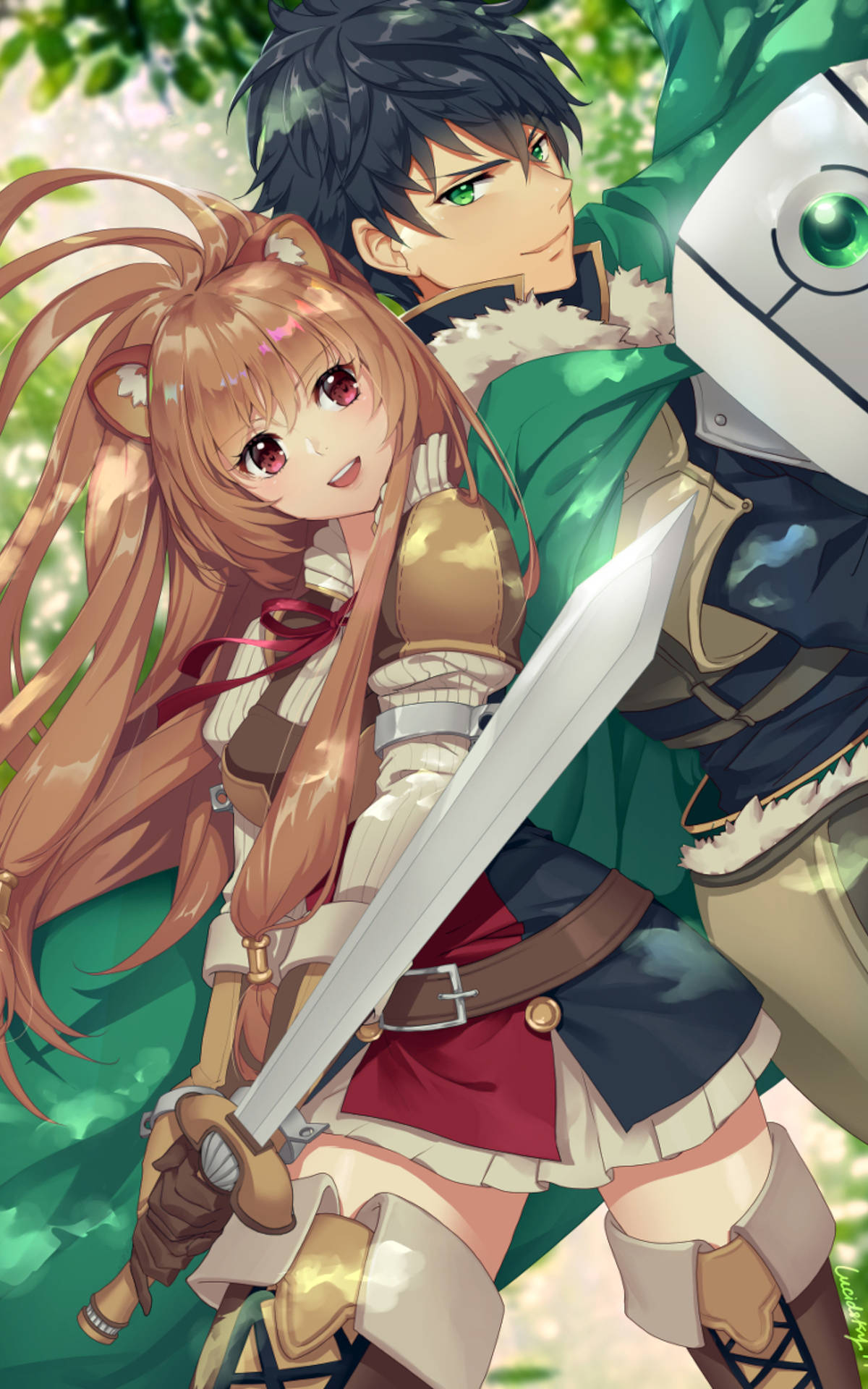 Raphtalia And Naofumi The Rising of the Shield Hero Picha ya Ukuta