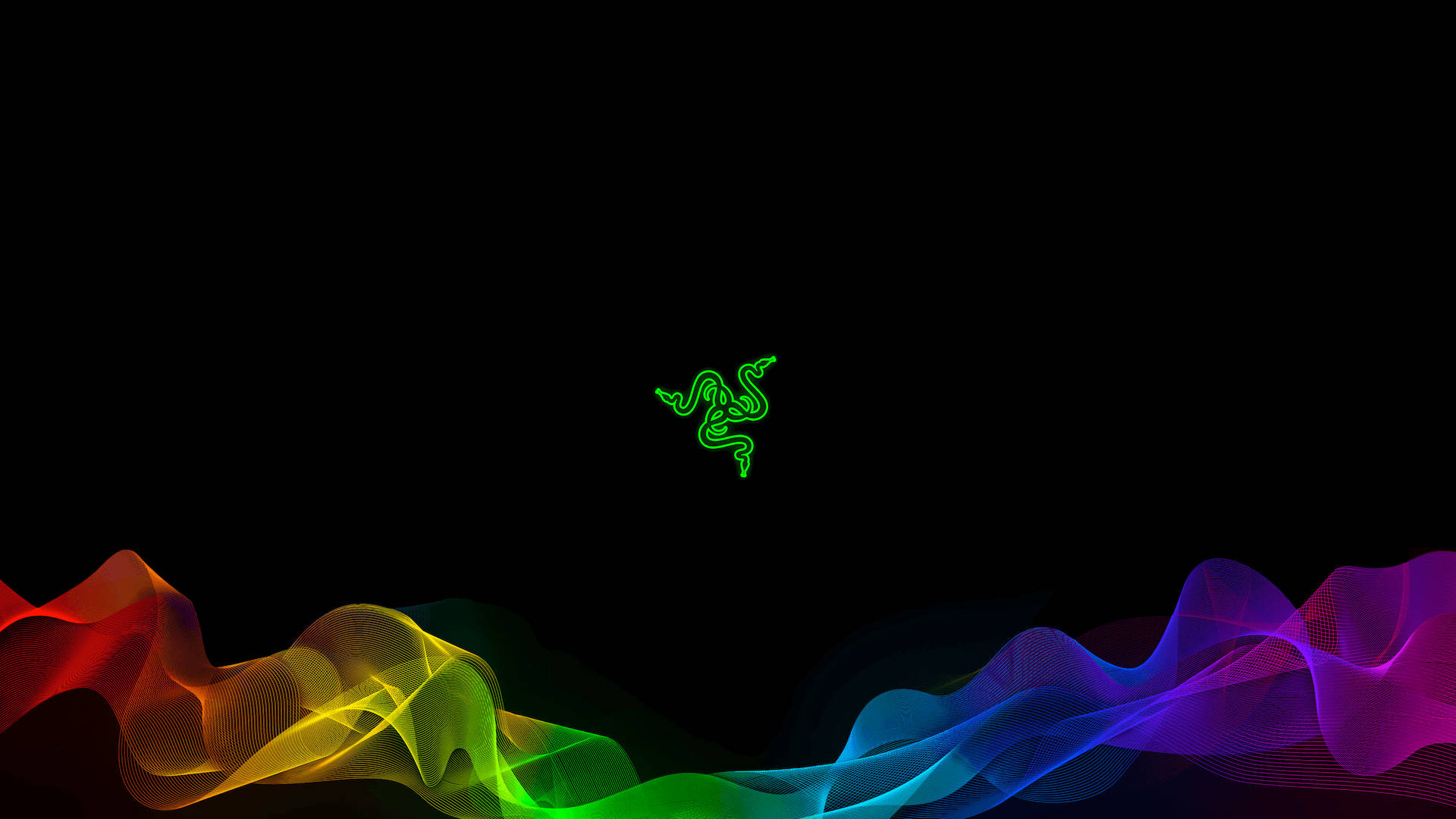 Razer ya Kijani yenye Mwanga wa RGB 4K Picha ya Ukuta