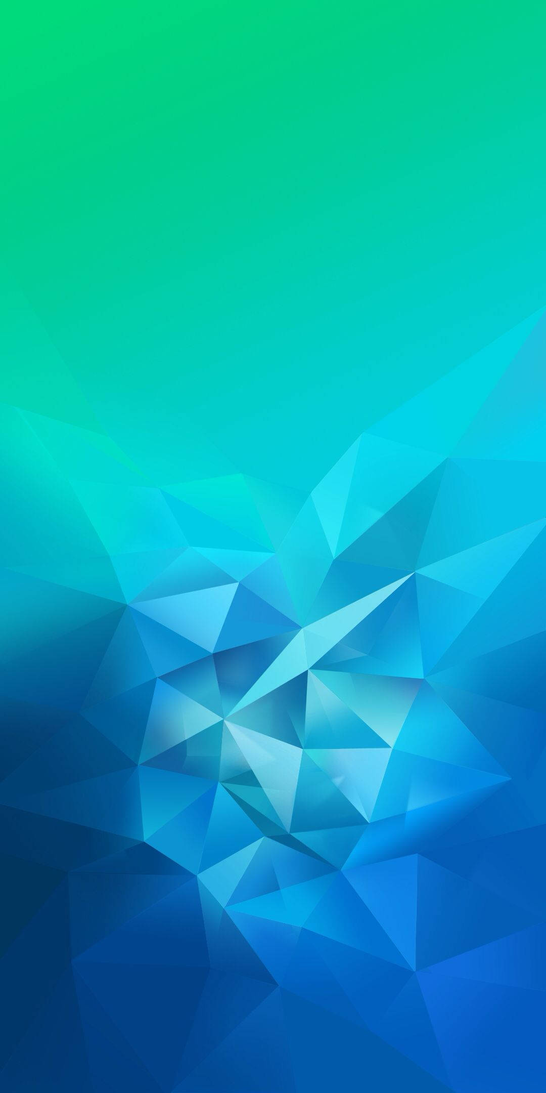 Realme Polygons za Bluu-Kijani Picha ya Ukuta