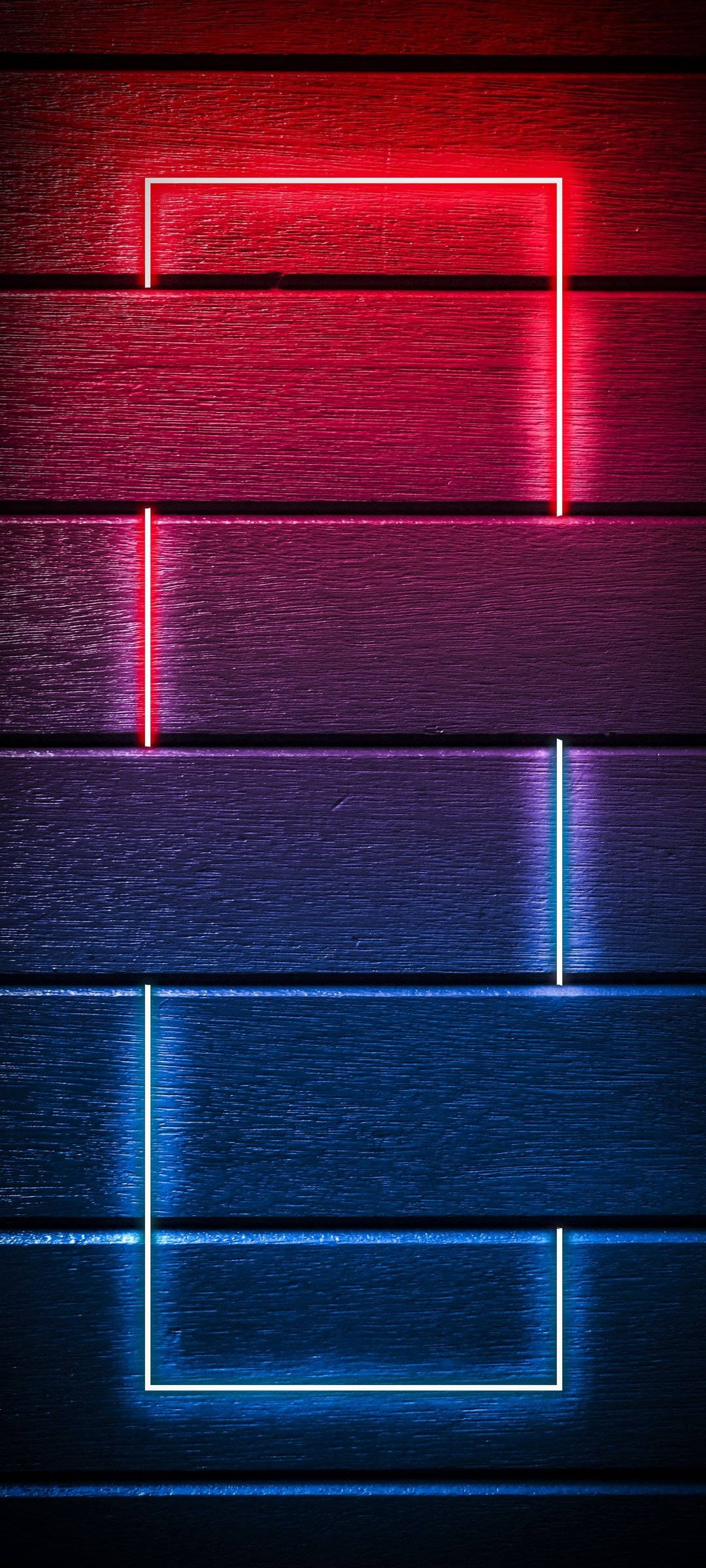 Red And Blue Neon Light Wall Picha ya Ukuta