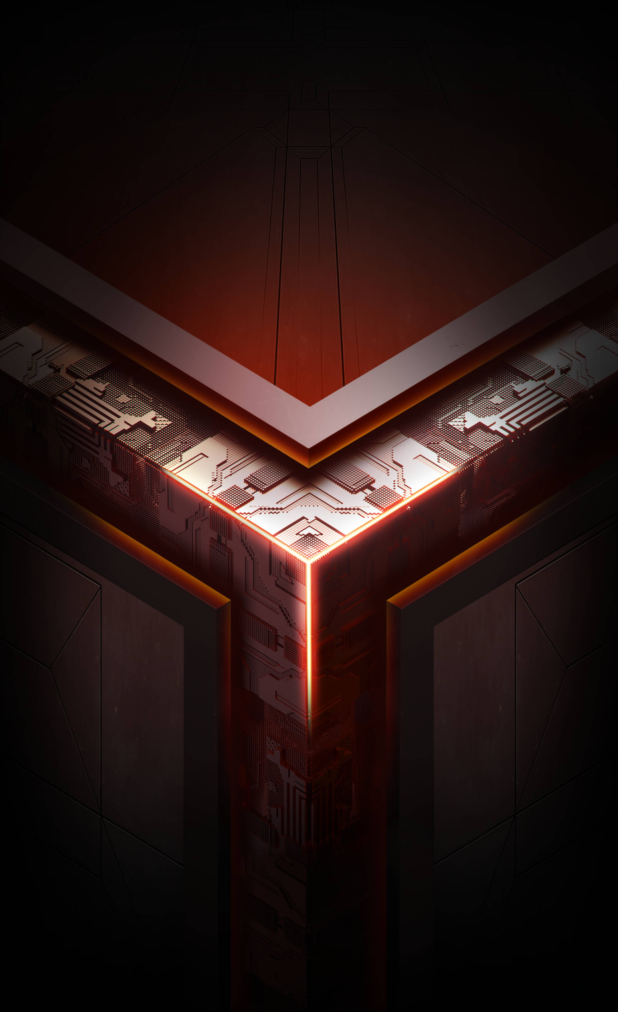 Red Asus ROG Phone Logo Picha ya Ukuta