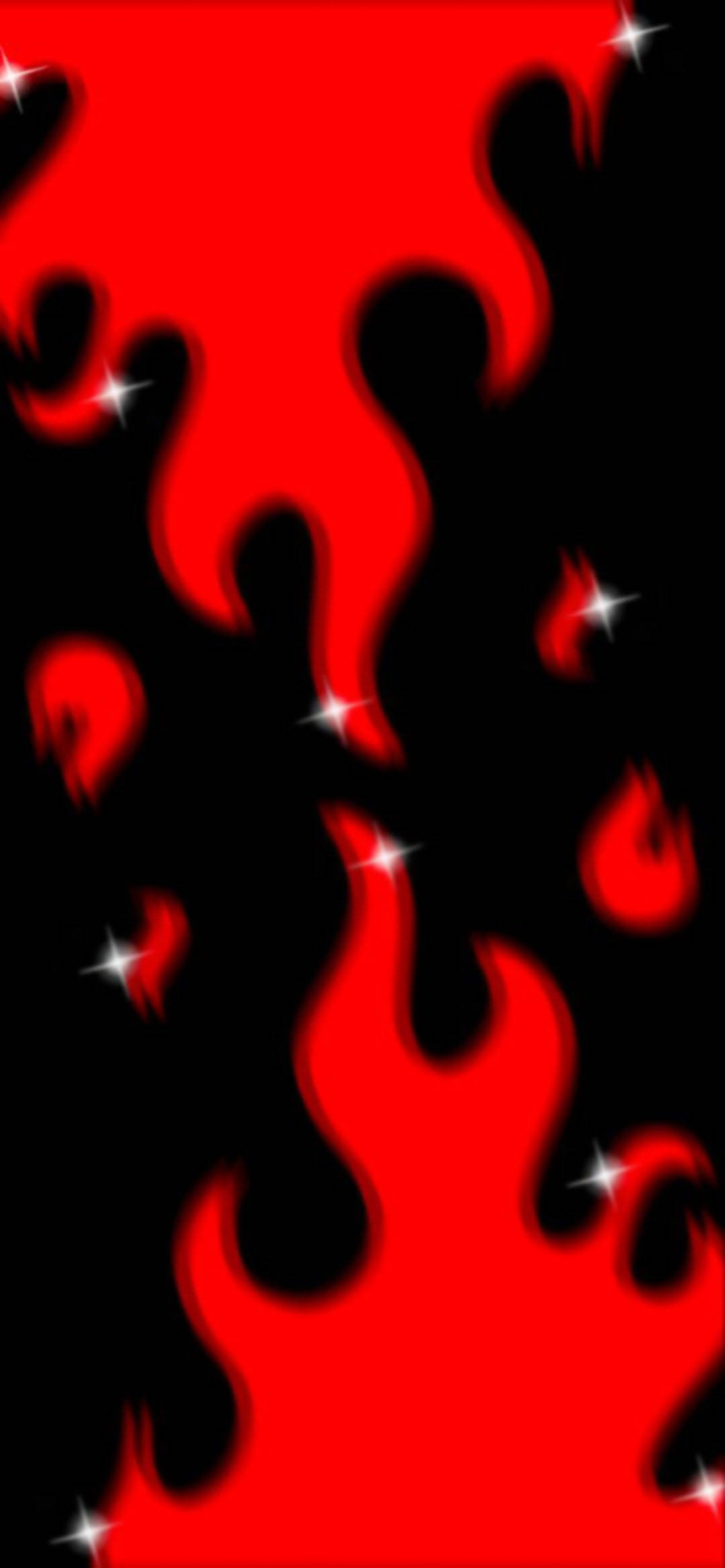 Red Baddie Fire Aesthetic Picha ya Ukuta