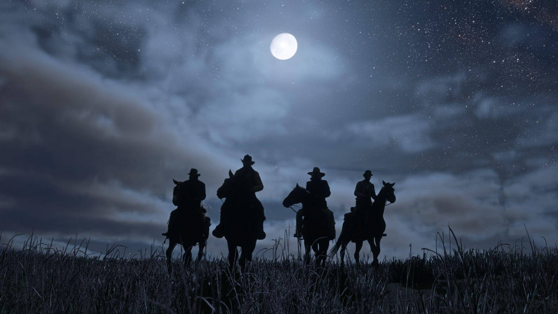 Red Dead Redemption 2 4K Usiku Picha ya Ukuta