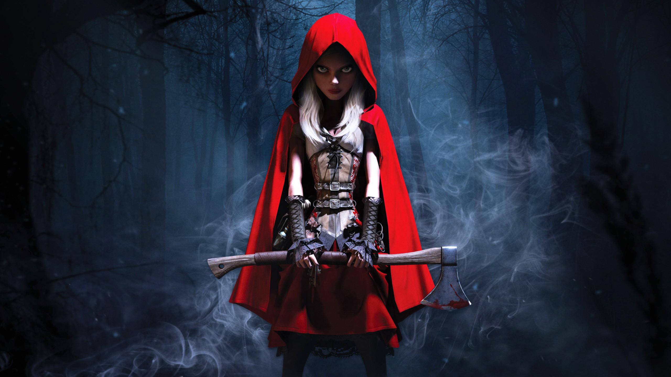 Red Riding Hood Akiwa na Blade Picha ya Ukuta