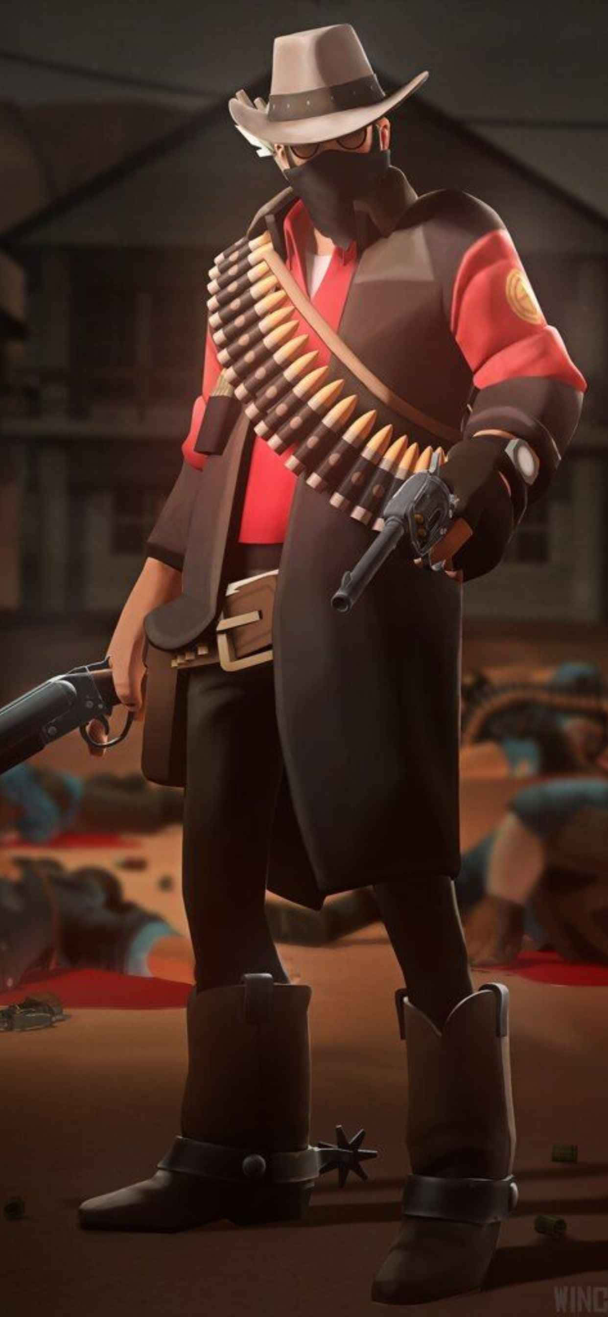 Red Sniper iPhone Xs Max Team Fortress 2 Background Picha ya Ukuta