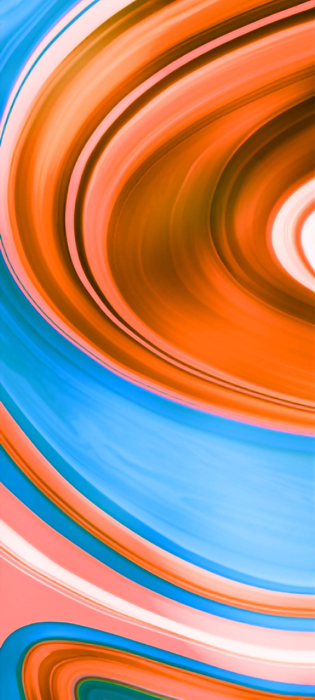 Redmi 9 Mwangaza na Urahisi katika Mwonekano wa Orange na Bluu Picha ya Ukuta
