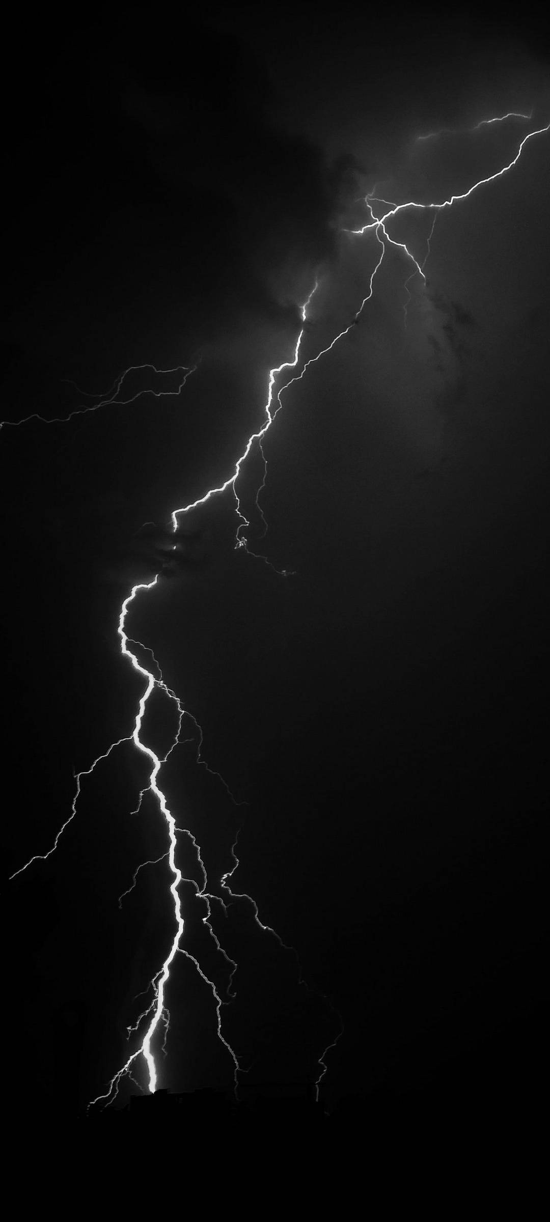Redmi Note 10 Grayscale Lightning Bolt Picha ya Ukuta