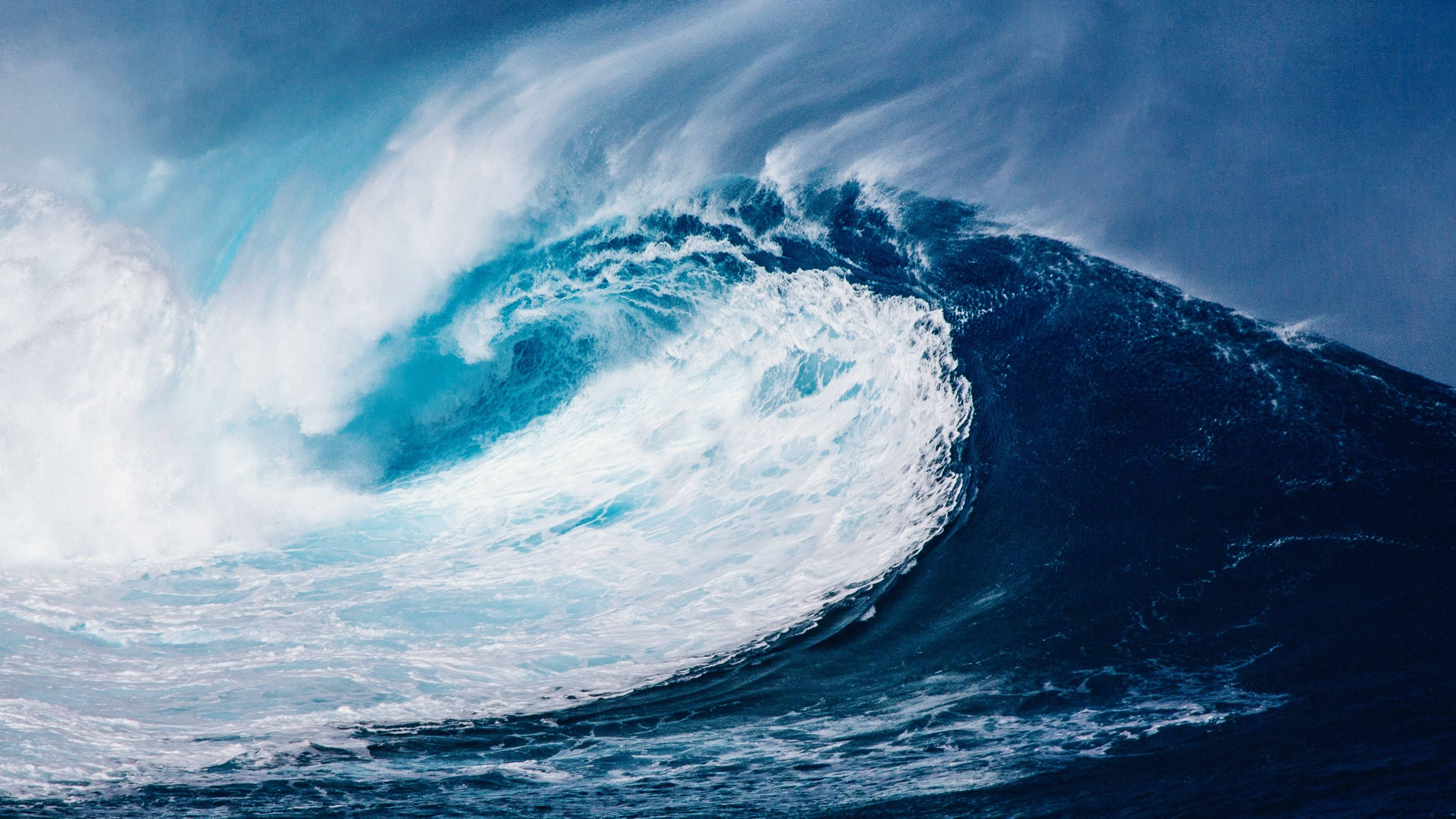 Refreshing Ocean Tide on Chromebook Background Picha ya Ukuta