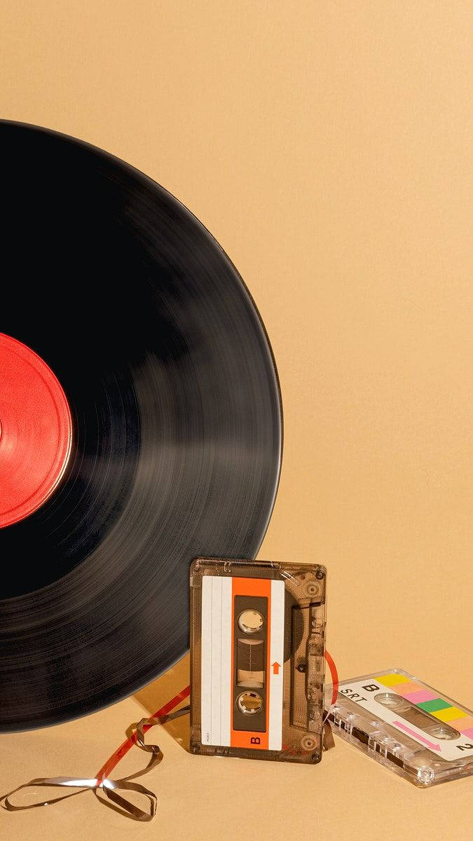 Rekodi ya Vinili ya Muziki wa Aesthetic Picha ya Ukuta