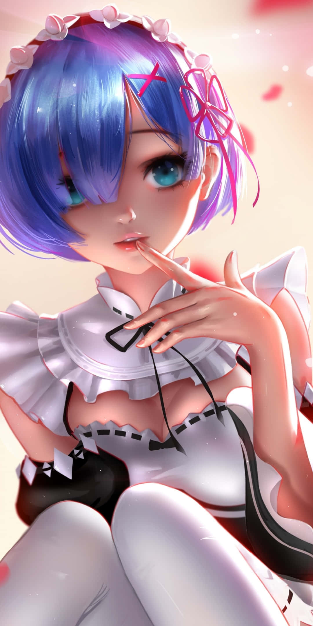 Rem Moto wa Anime Re:Zero Mjakazi Picha ya Ukuta