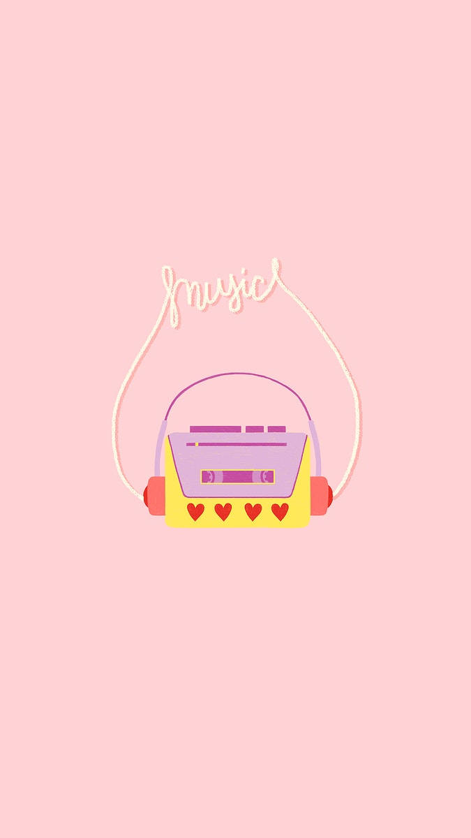 Rembo la Muziki la Pinki Picha ya Ukuta