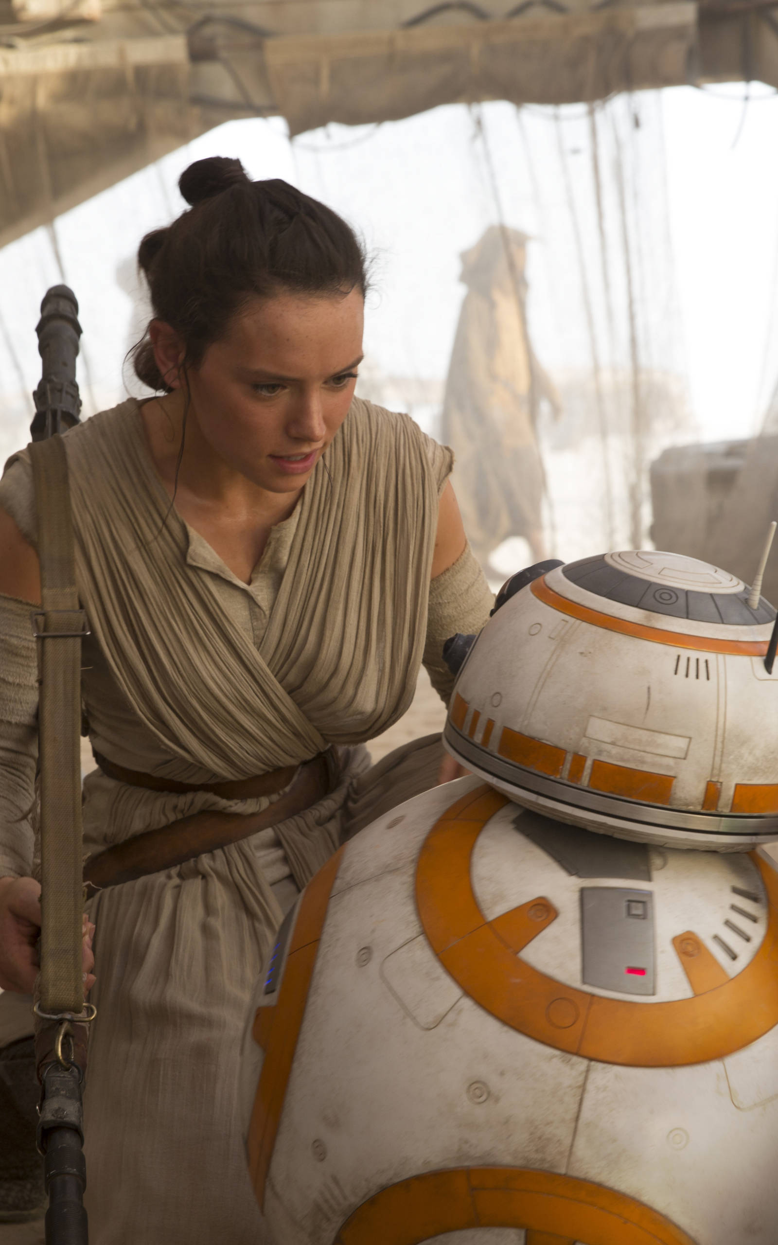 Rey na BB-8 wa Star Wars kwa Kompyuta Kibao Picha ya Ukuta
