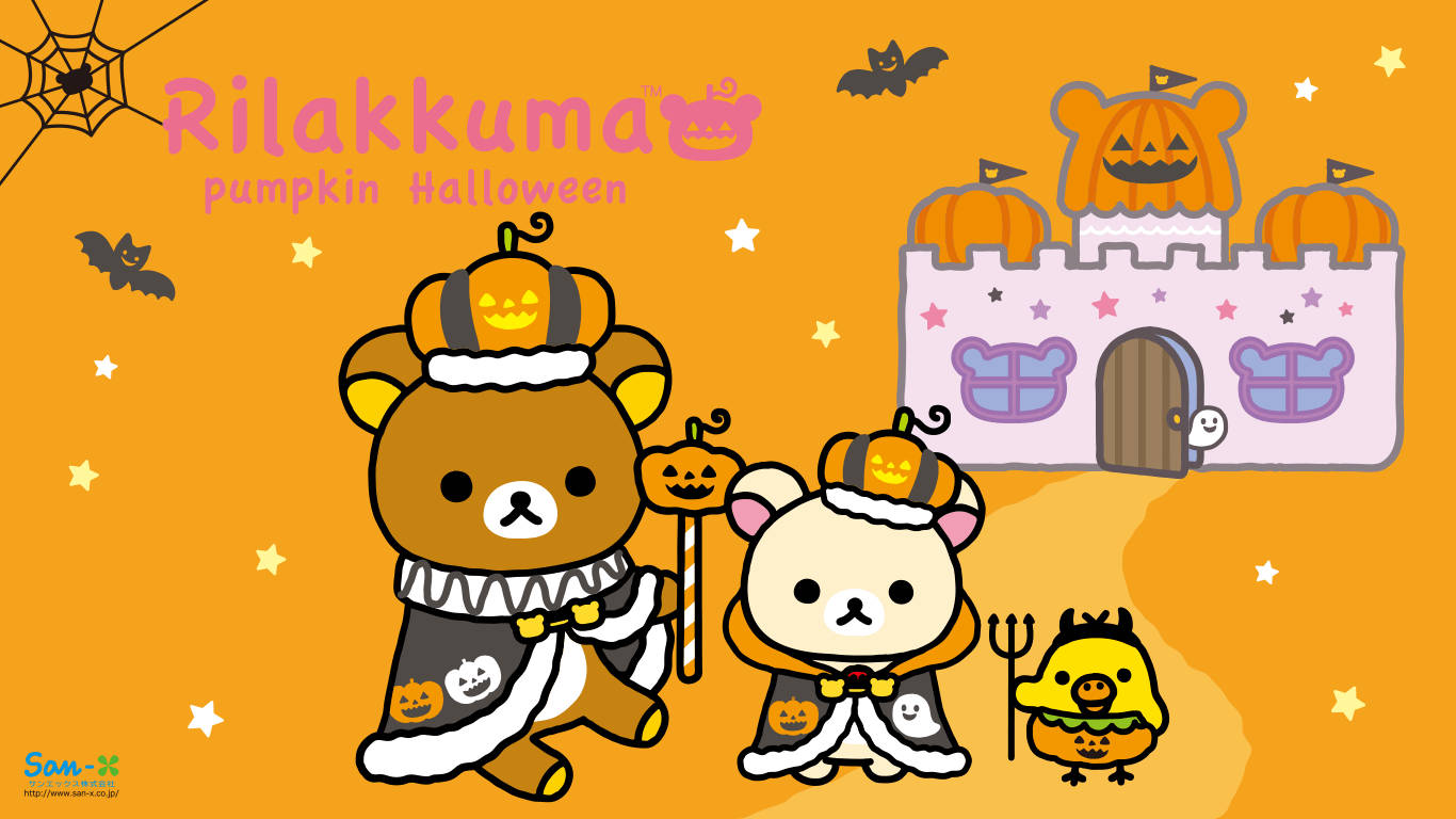 Rilakkuma wa Halloween ya Kawaii Picha ya Ukuta