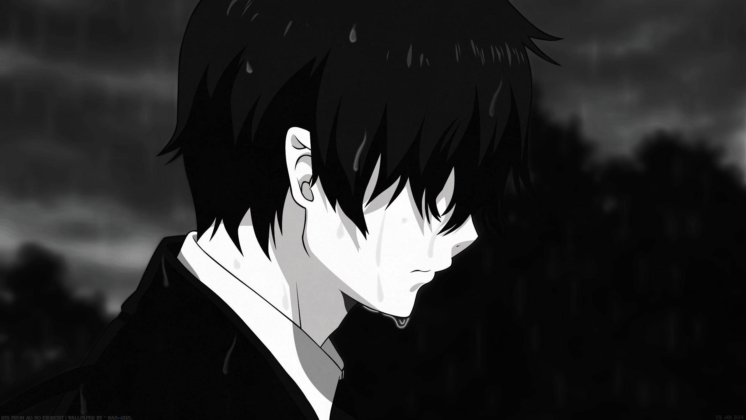 Rin Okumura Nyeusi Anime Picha ya Ukuta