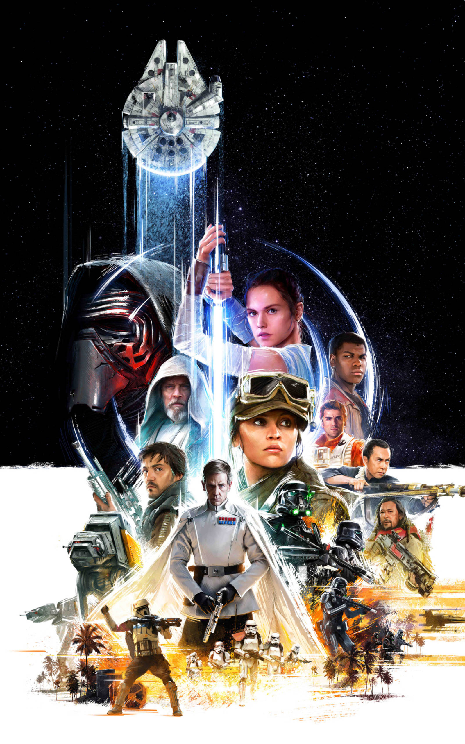 Rise Of The Skywalker Star Wars Tablet Picha ya Ukuta
