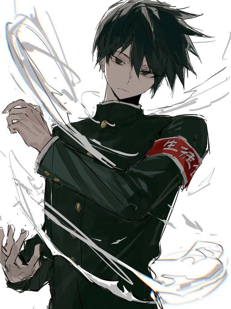 Ritsu Kageyama akifungua nguvu zake za kipaji Picha ya Ukuta