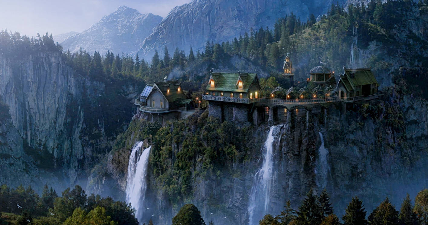 Rivendell 4K Bwana wa Pete Picha ya Ukuta