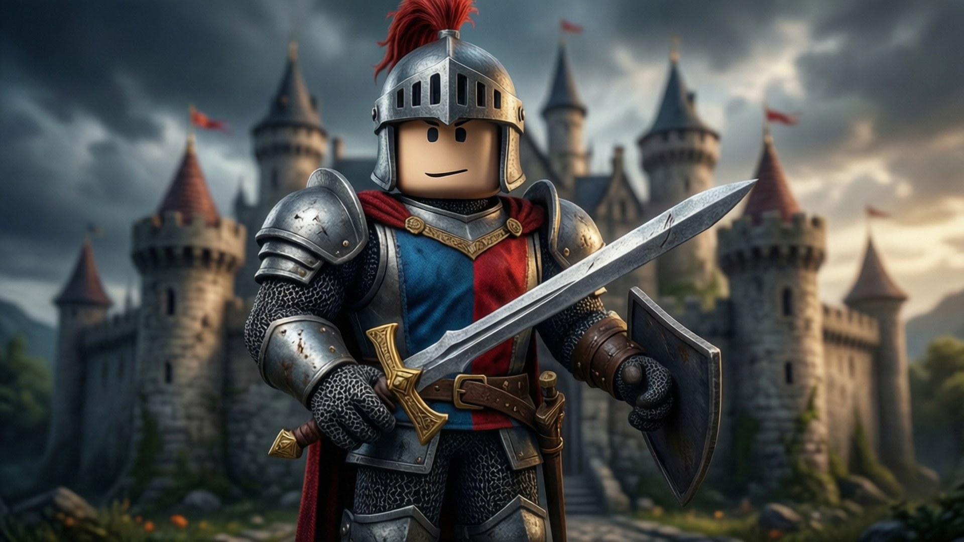 Roblox Knight wa Zama za Kati Picha ya Ukuta