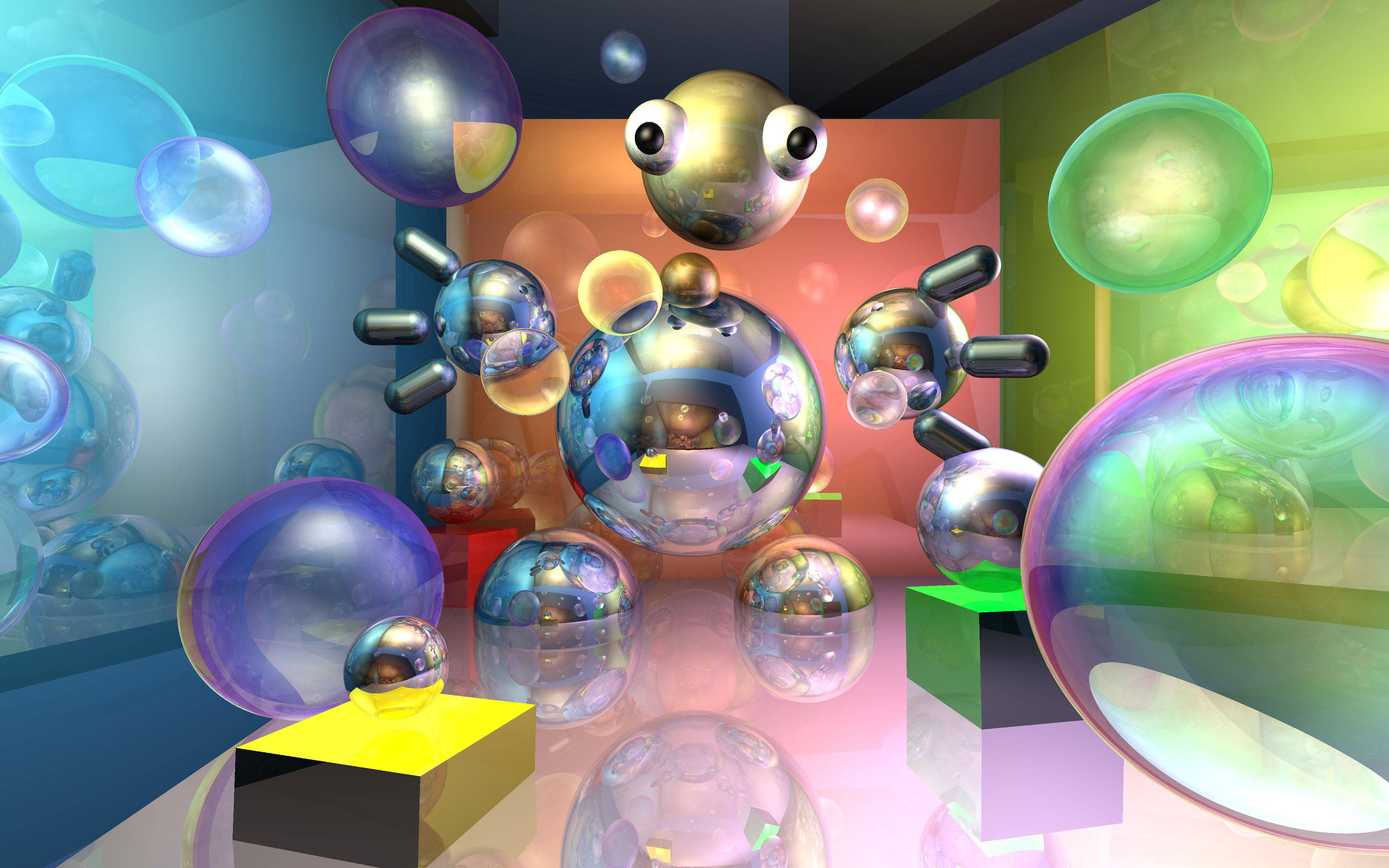 Roboti ikichunguza viputo vya 3D Picha ya Ukuta