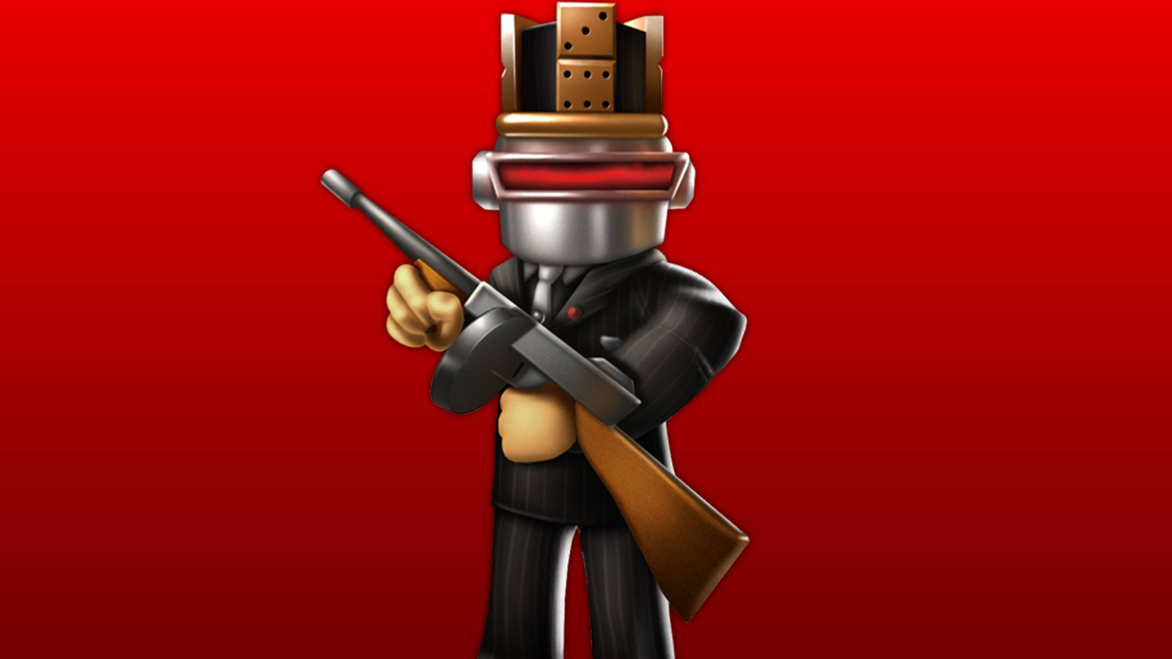Roboti ya Roblox Inayopiga Risasi Picha ya Ukuta