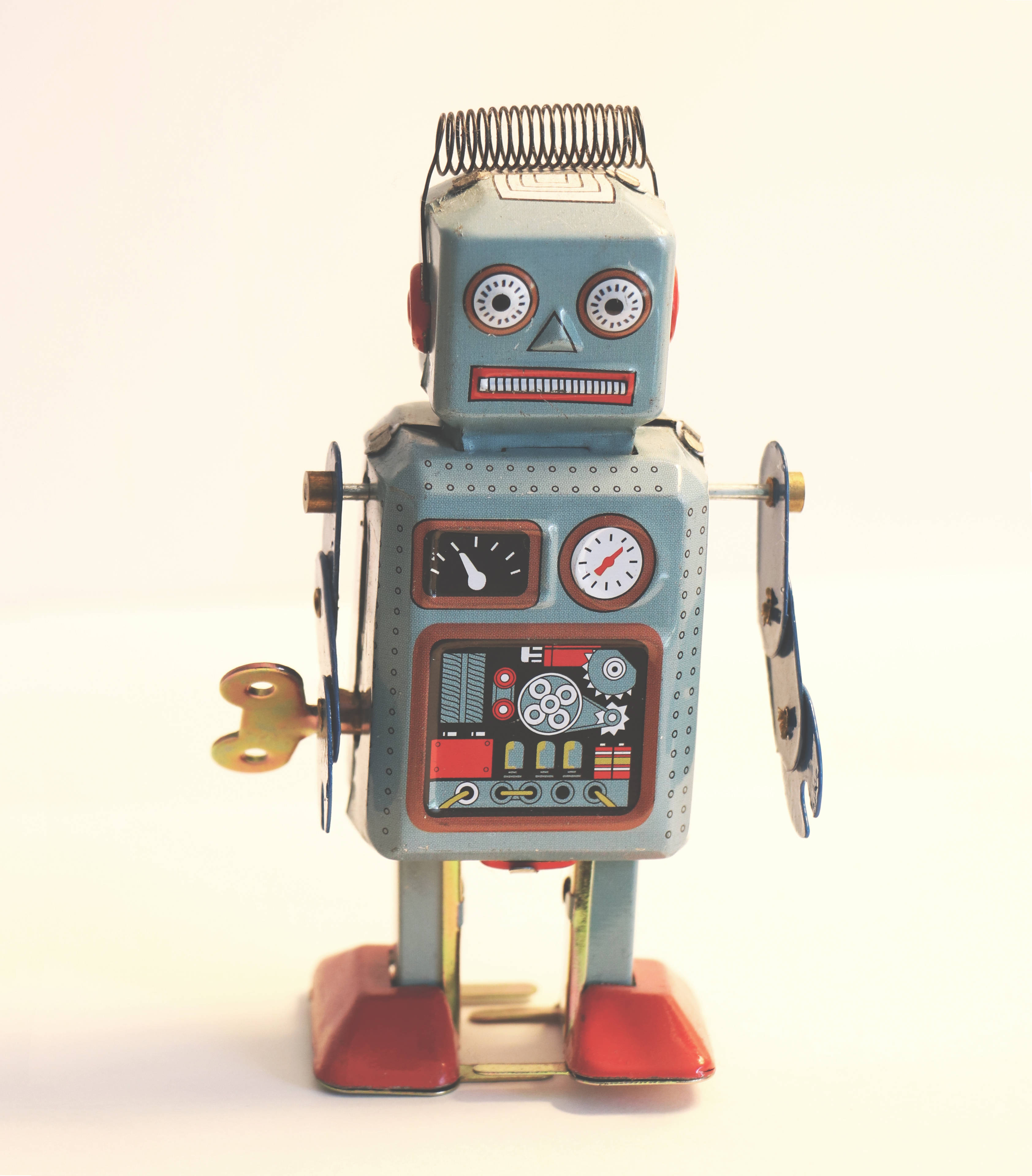 Roboti ya Vintage ya Miniature Picha ya Ukuta